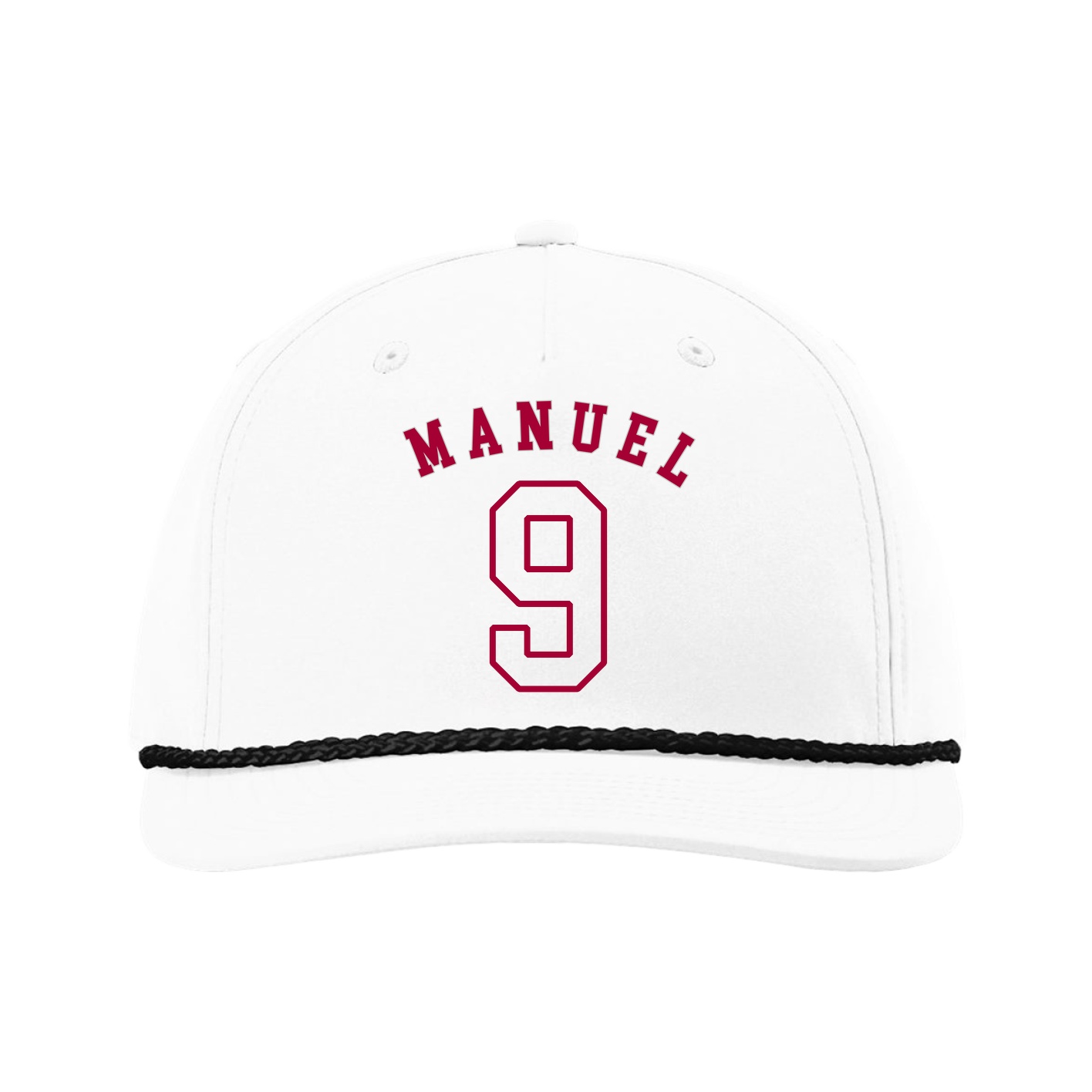 Five-Panel Classic Rope Cap — Shirsey Arch in White