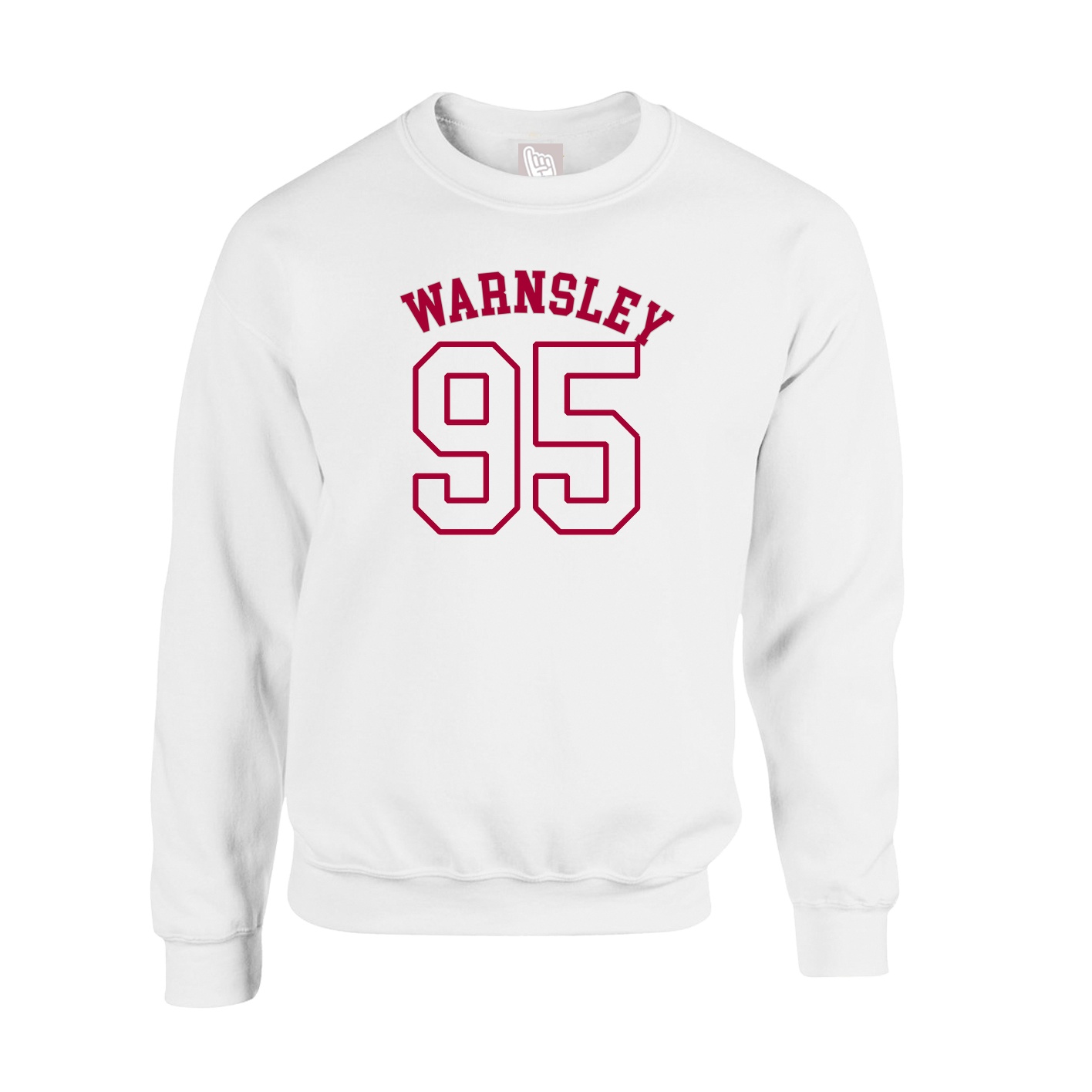 Fleece Crew — Shirsey Arch in White