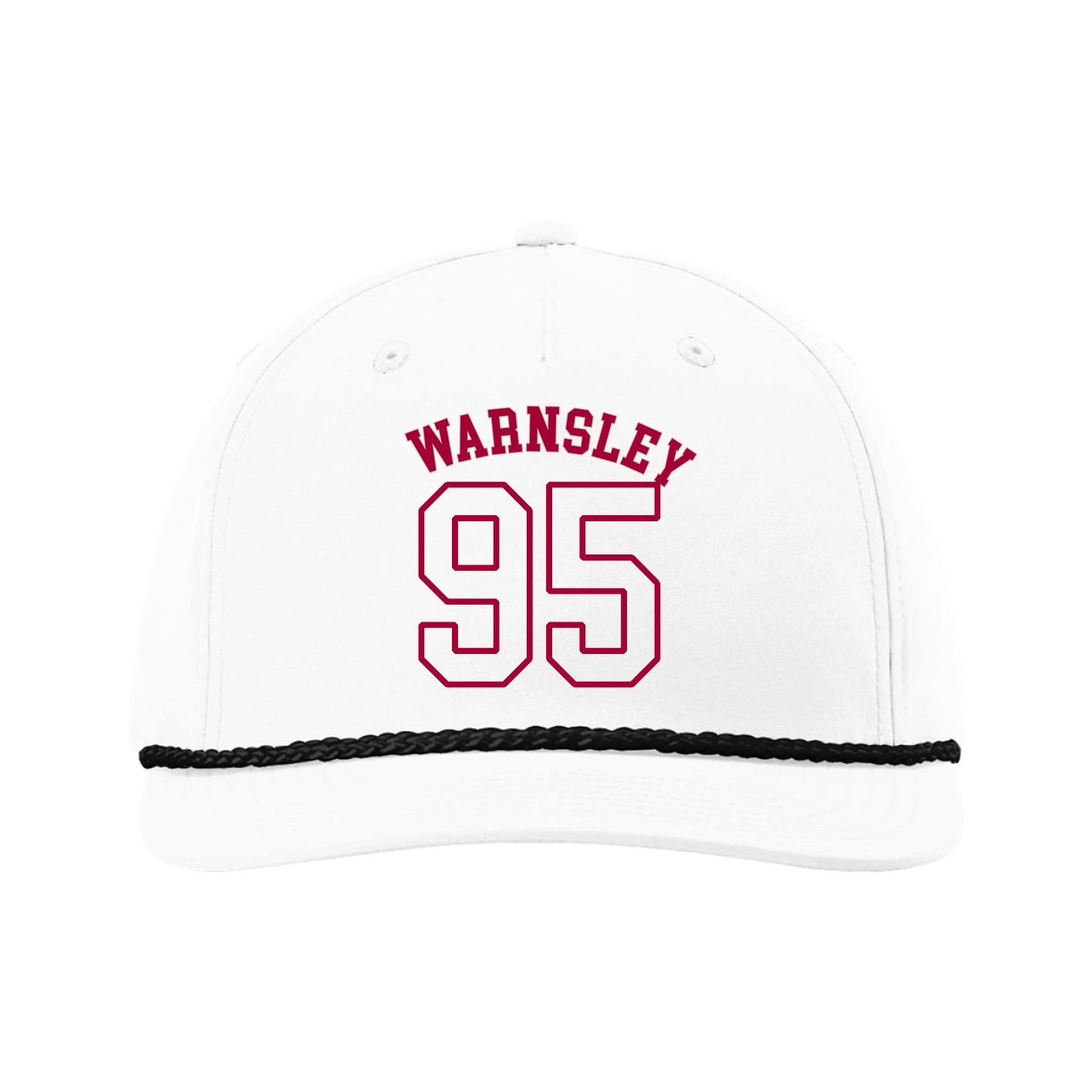Five-Panel Classic Rope Cap — Shirsey Arch in White