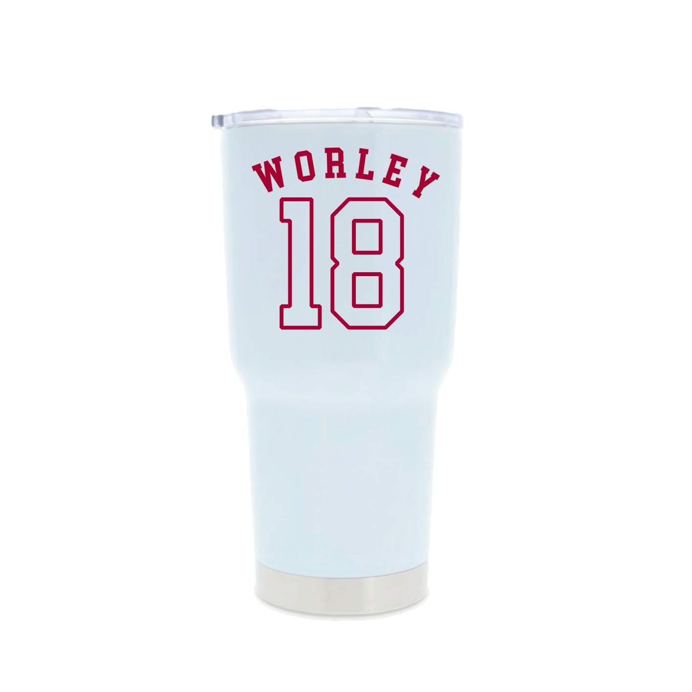 30oz Stainless Steel Tumbler — Shirsey Arch in White