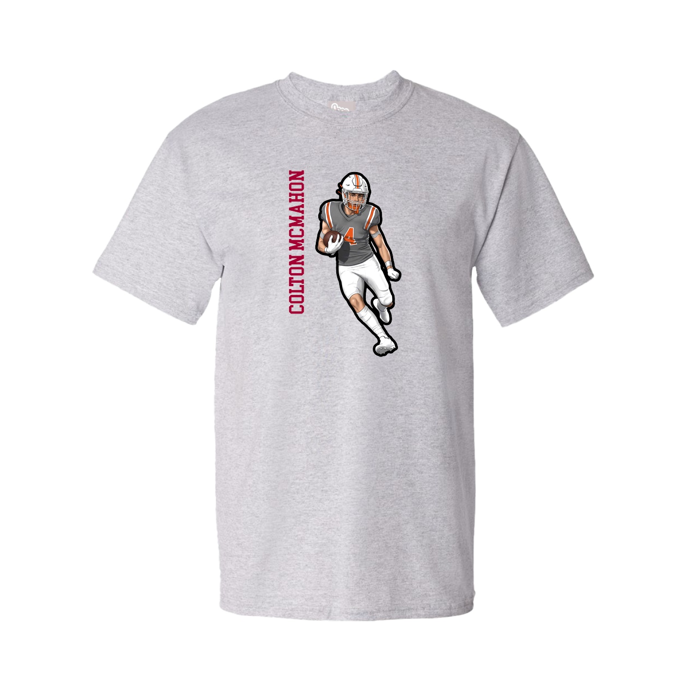 Tee — Name Vertical in Grey