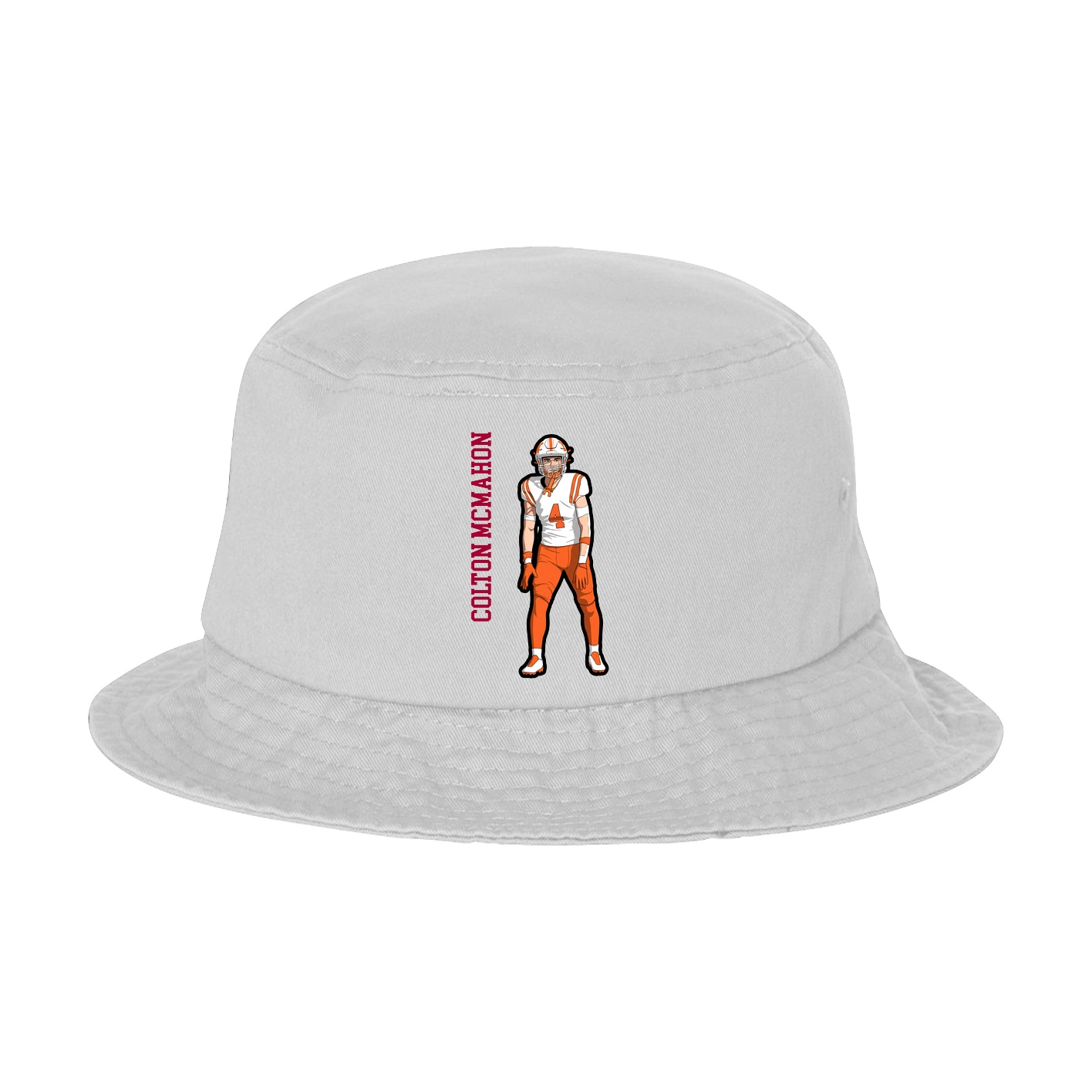 Bucket Cap — Name Vertical in White