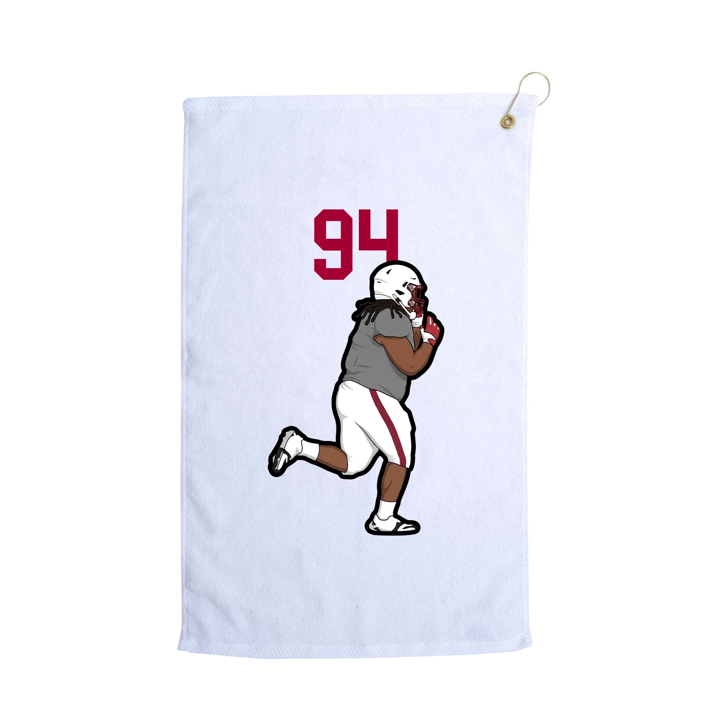 Golf Towel — Number Top in White