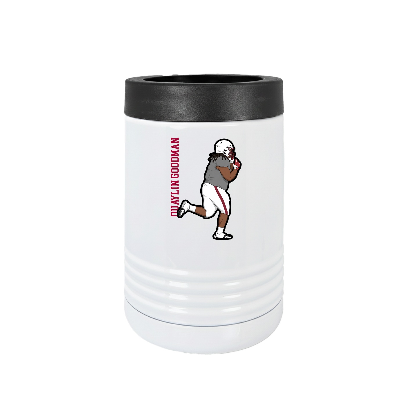 Beverage Holder — Name Vertical in White