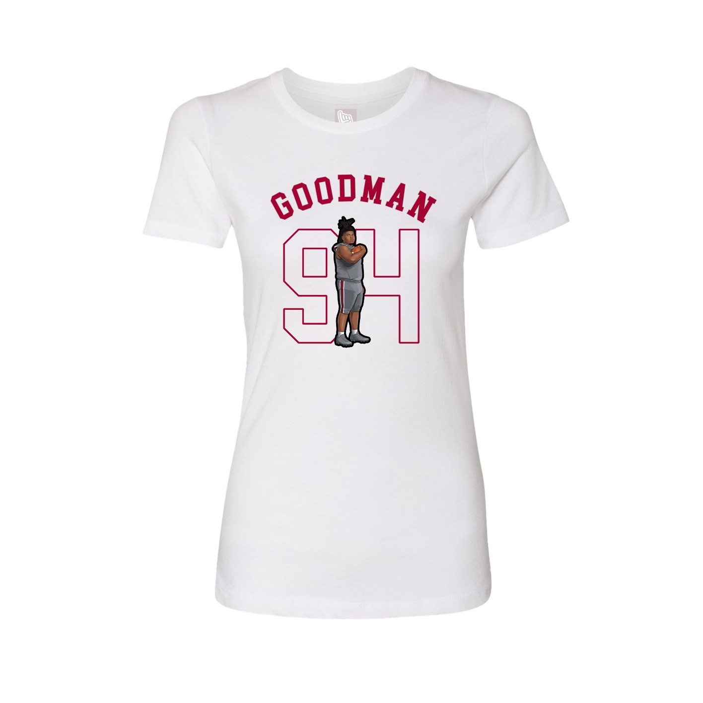Fitted Women's Tee — Shirsey Arch in White