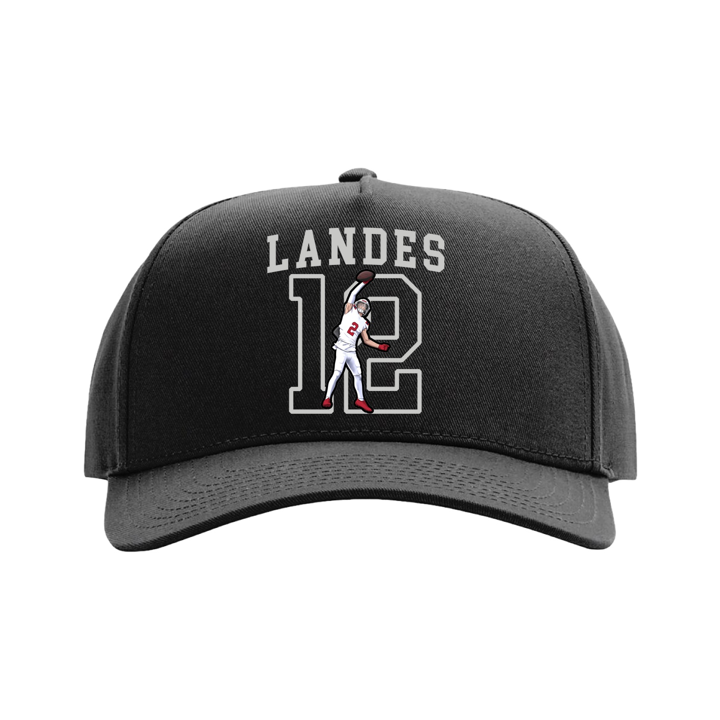 Full Fabric Five-Panel Champ Cap — Shirsey in Black