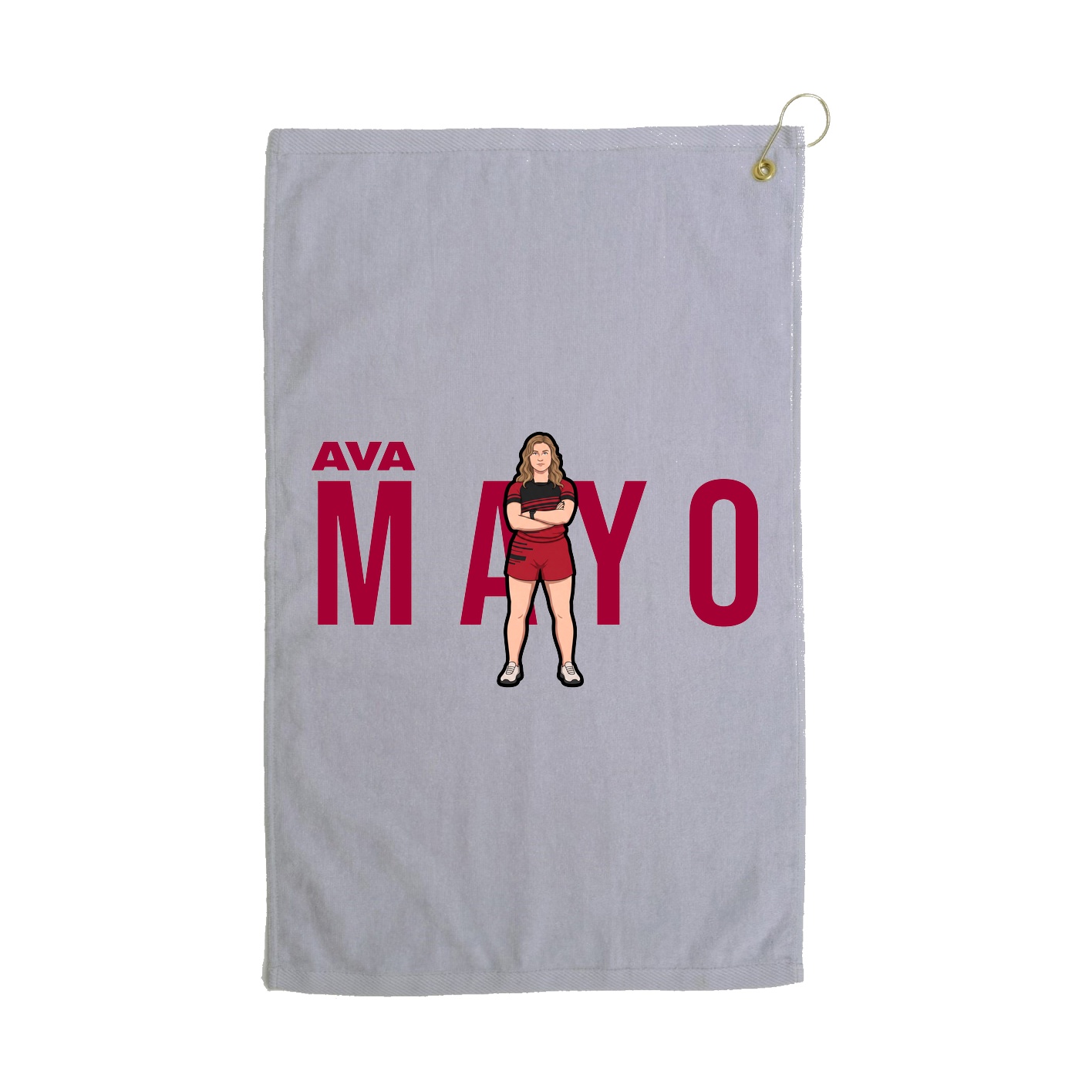 Golf Towel — Player Name in Grey