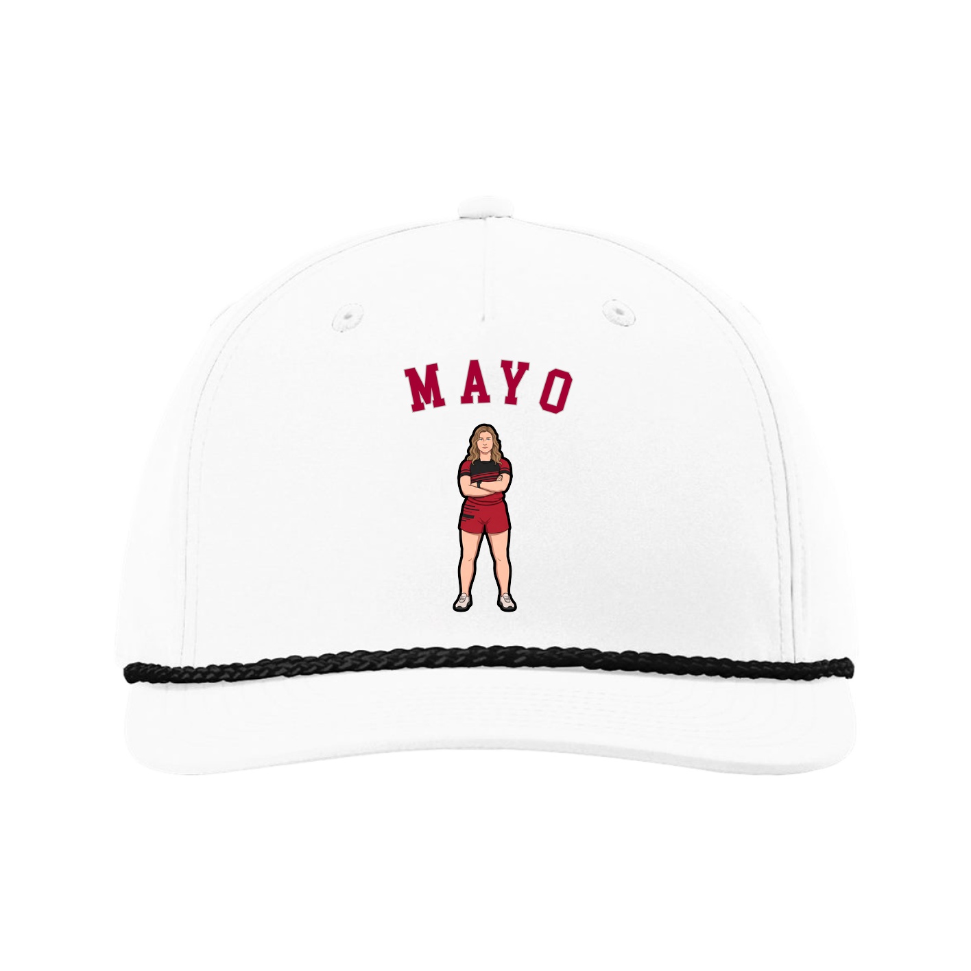 Five-Panel Classic Rope Cap — Shirsey Arch in White