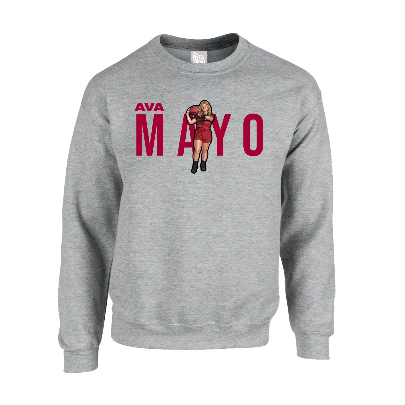 Fleece Crew — Player Name in Grey
