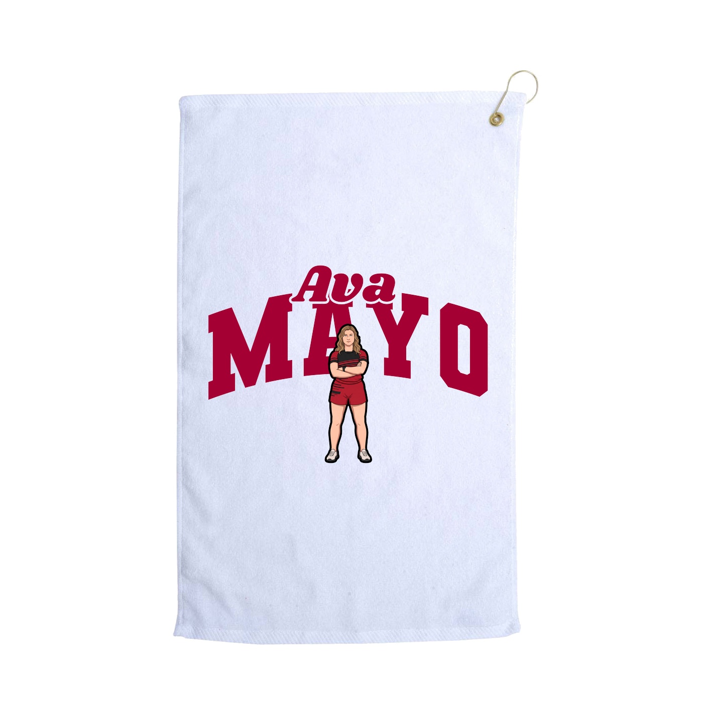 Golf Towel — Signature Arch in White
