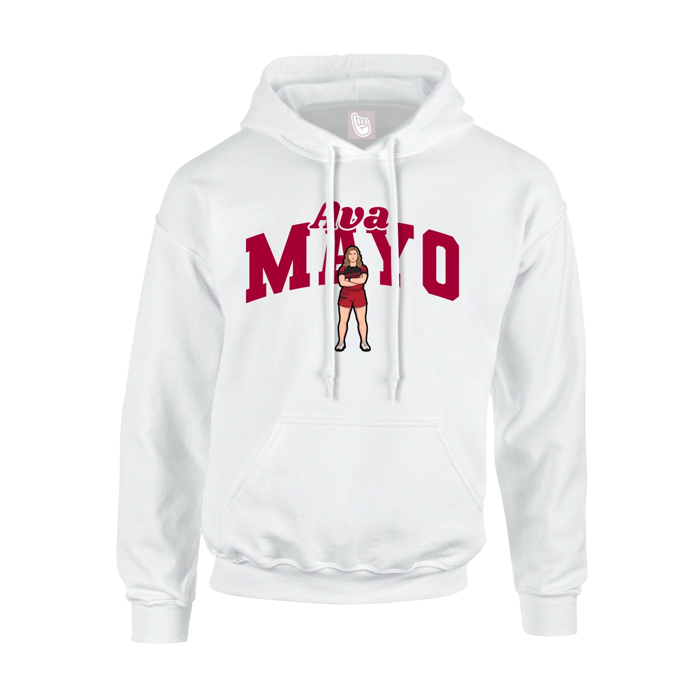 Youth Hoodie — Signature Arch in White