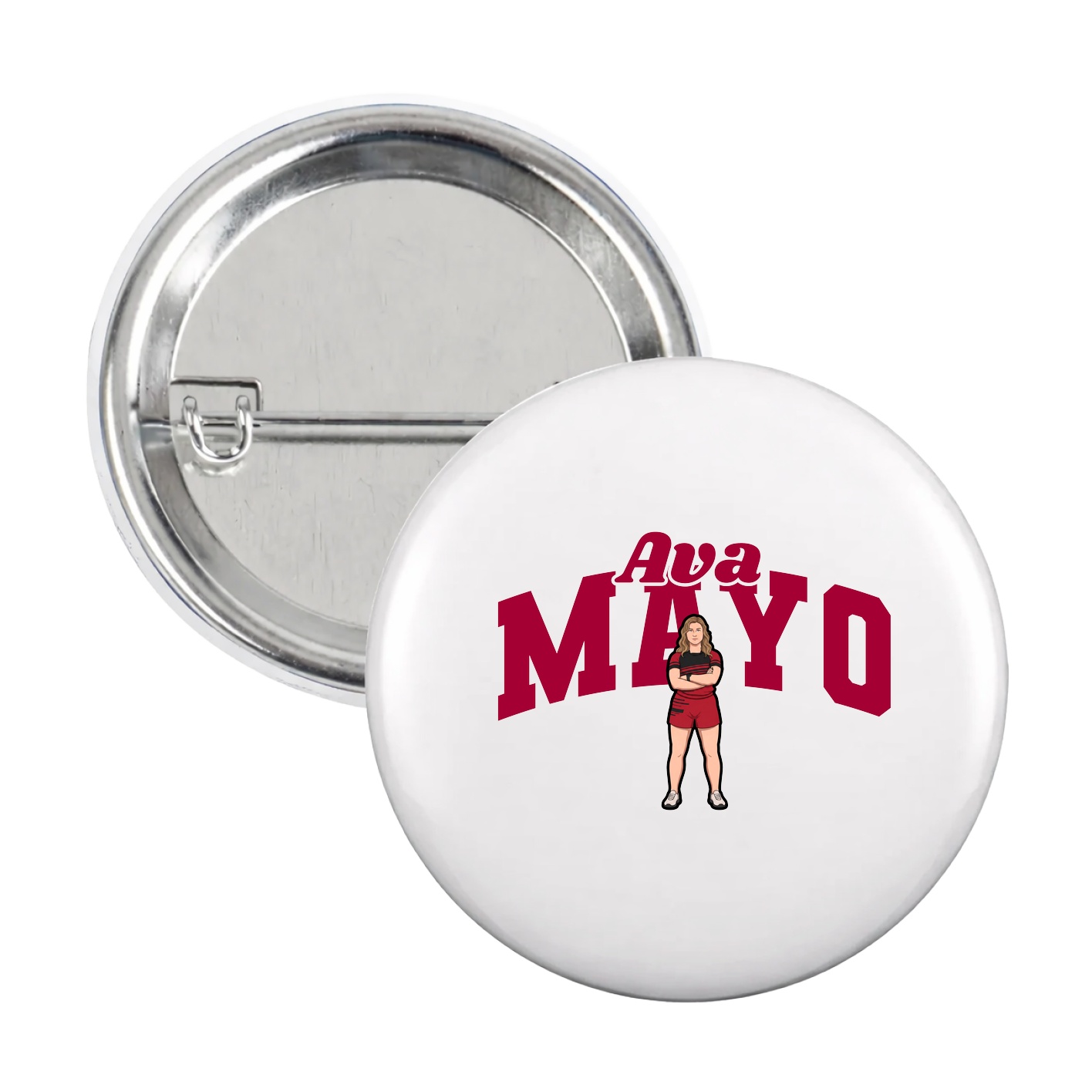 Game Day Button — Signature Arch in White