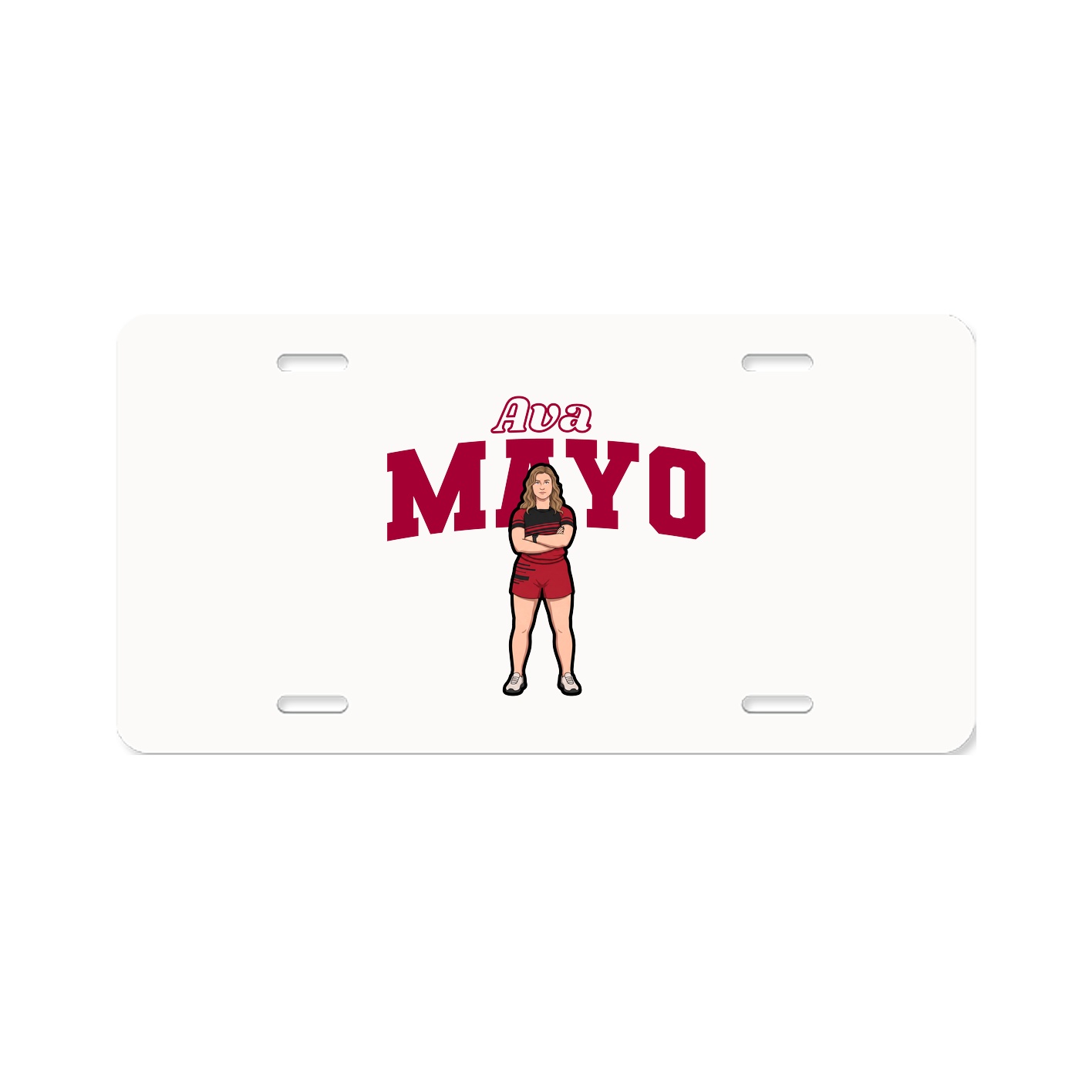 License Plate — Name Arch in Classic
