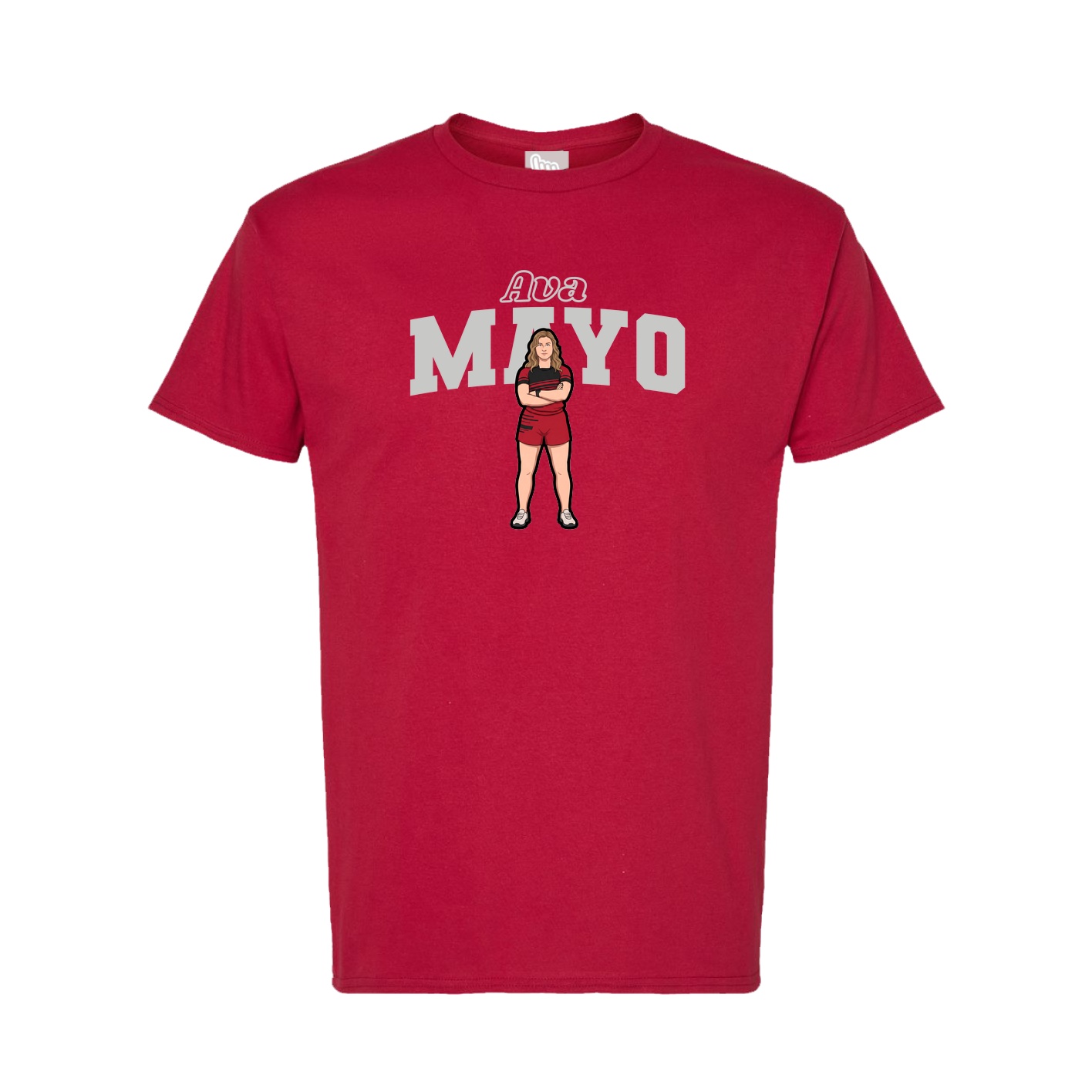 Tee — Name Arch in Crimson