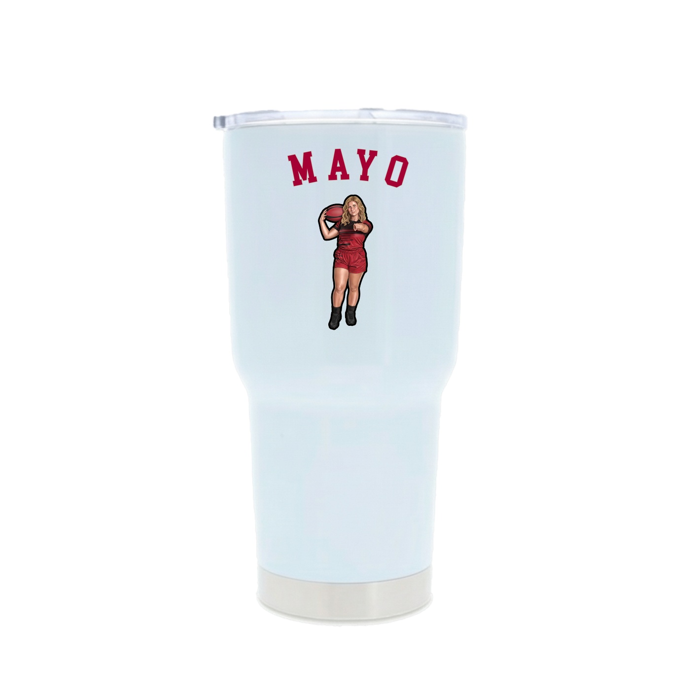 30oz Stainless Steel Tumbler — Shirsey Arch in White