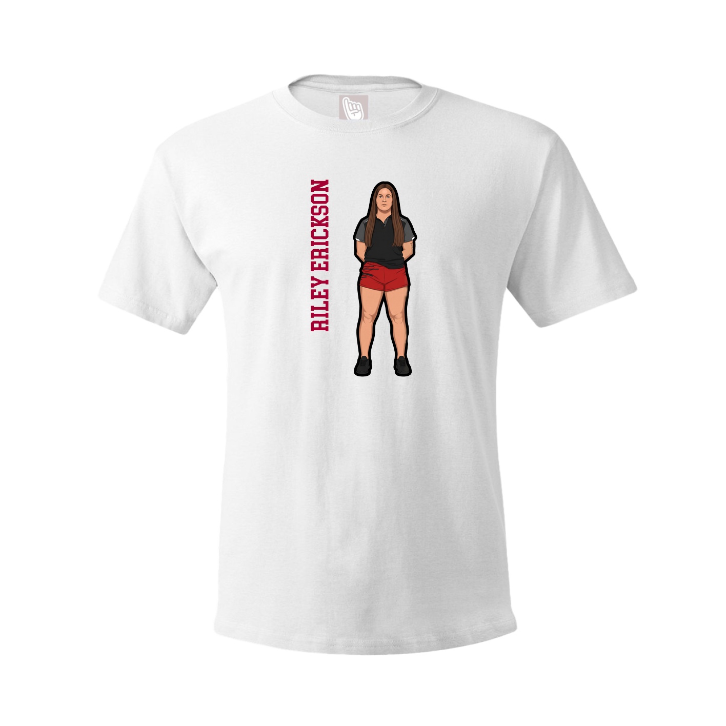 Youth Tee — Name Vertical in White