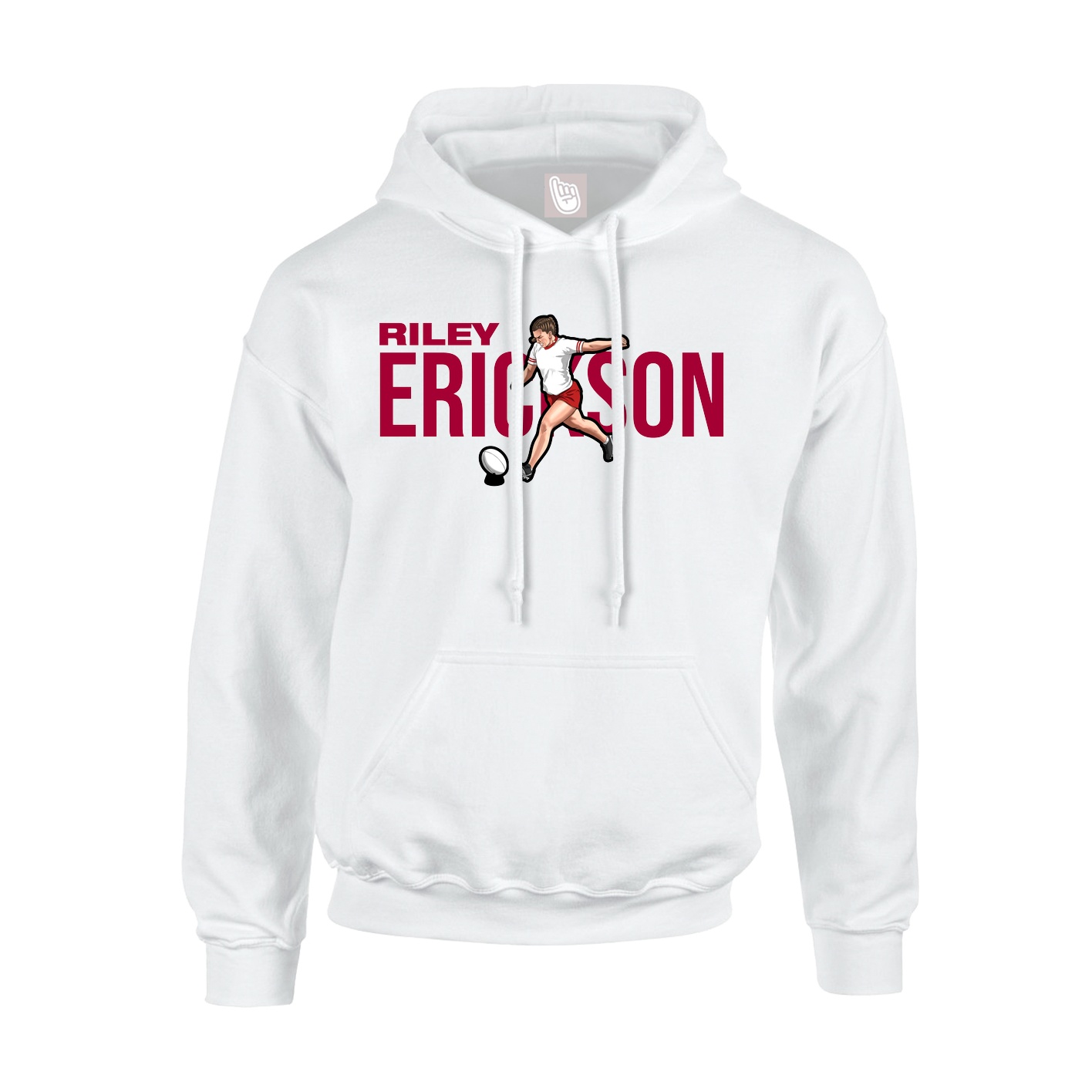 Youth Hoodie — Player Name in White