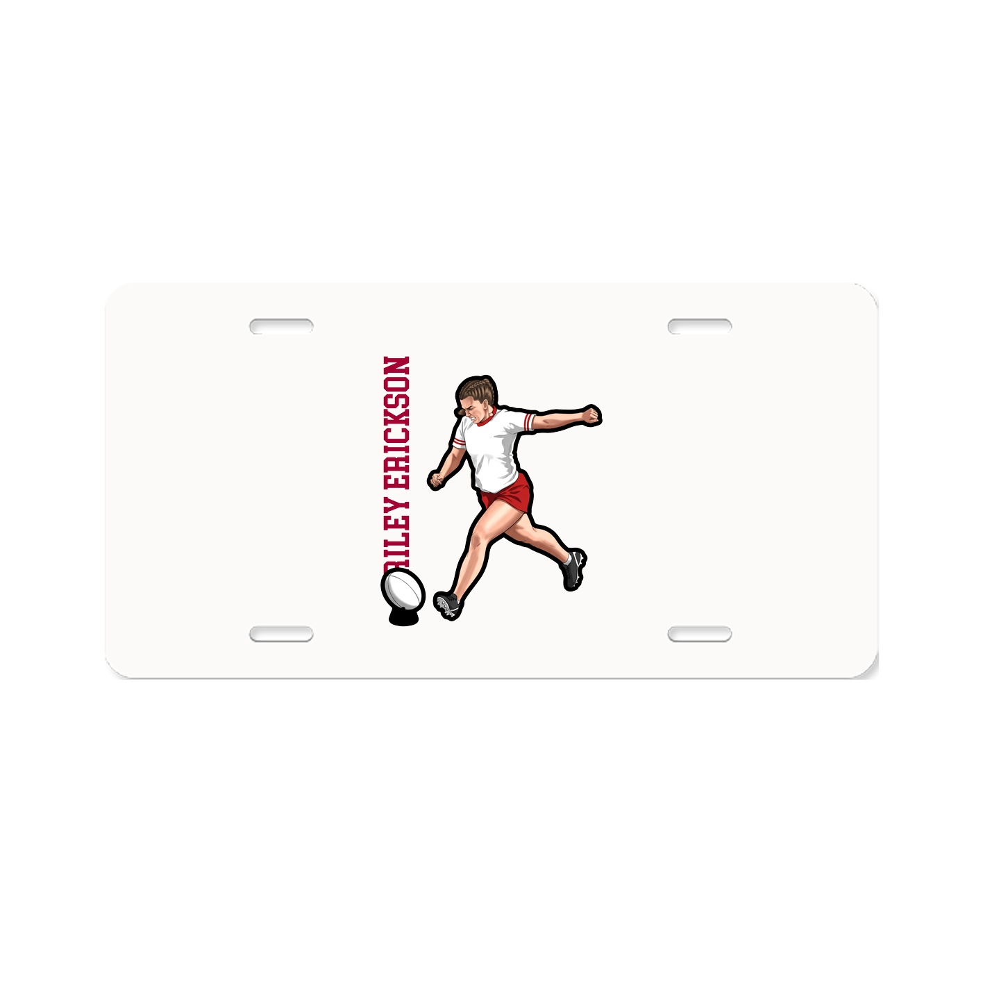 License Plate — Name Vertical in Classic