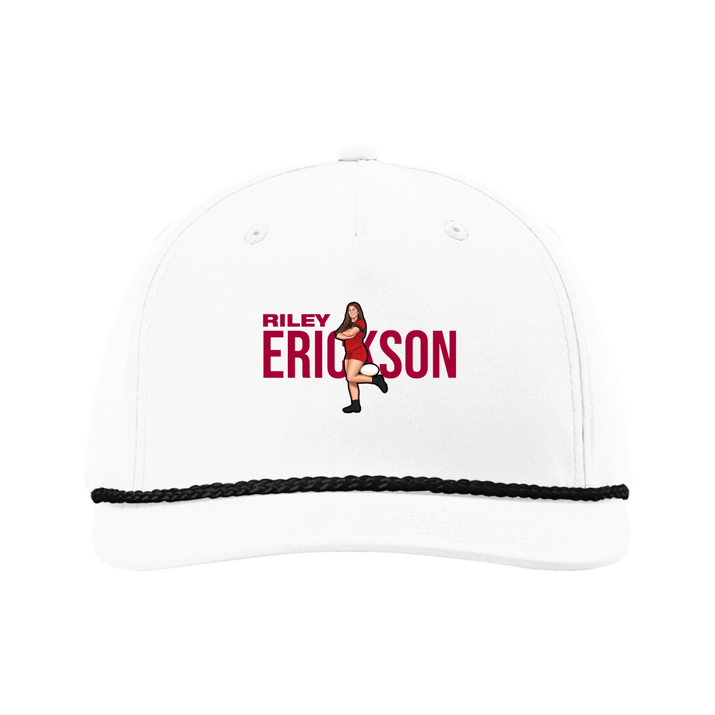 Five-Panel Classic Rope Cap — Player Name in White