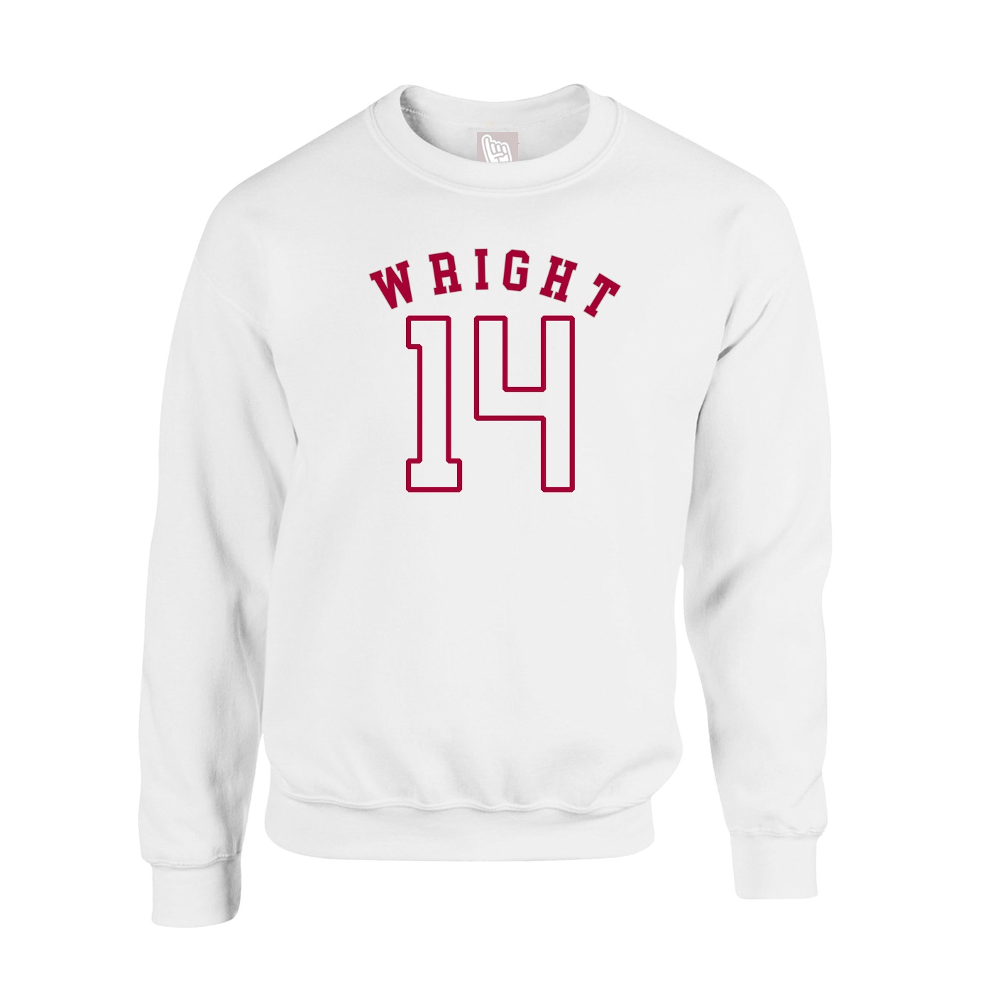 Fleece Crew — Shirsey Arch in White