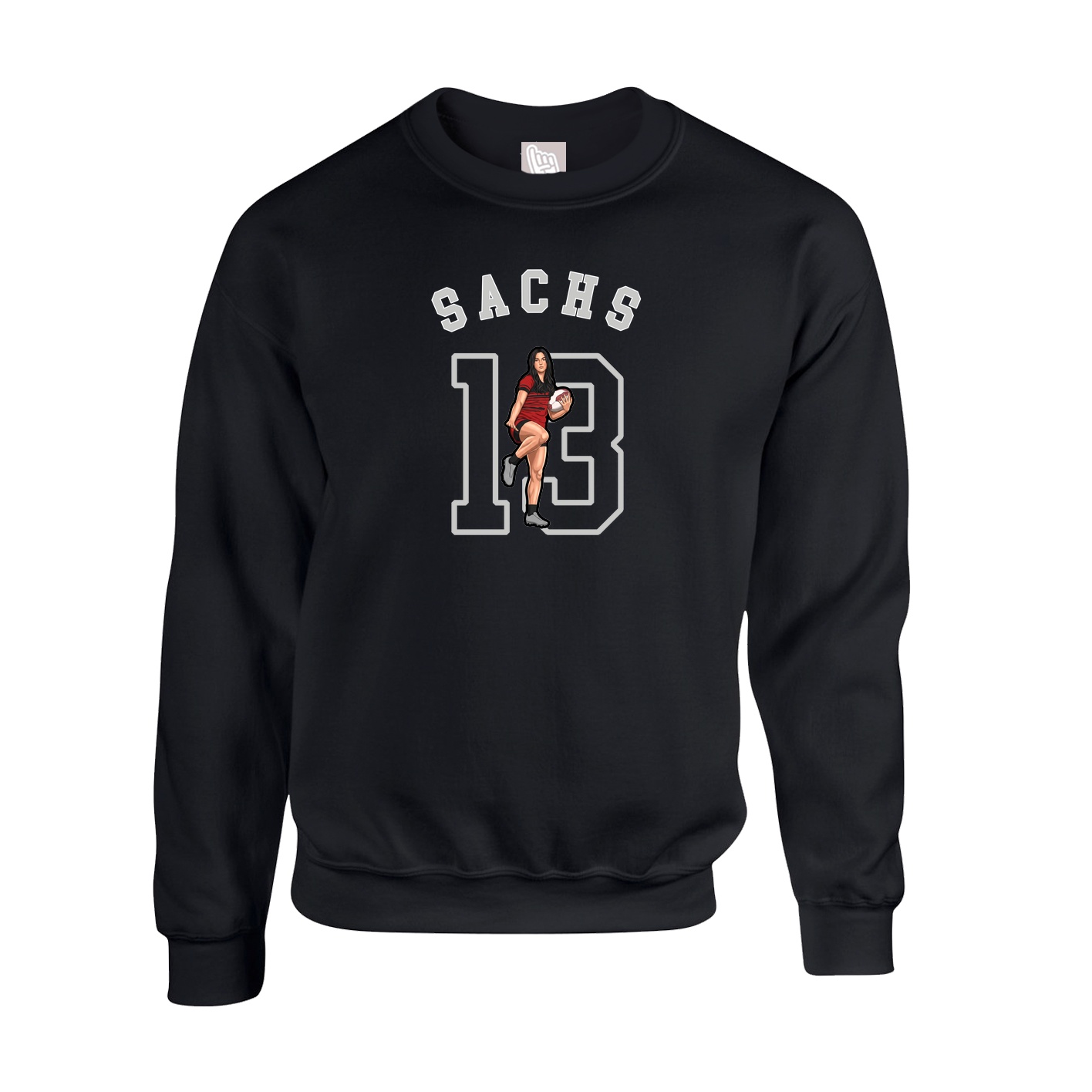 Fleece Crew — Shirsey Arch in Black