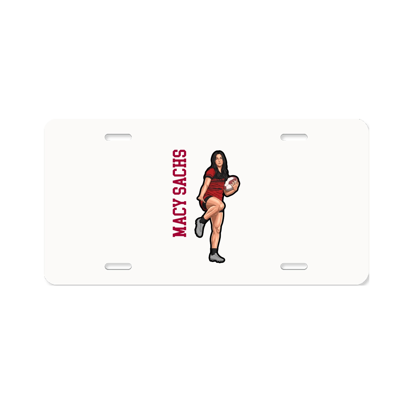 License Plate — Name Vertical in Classic