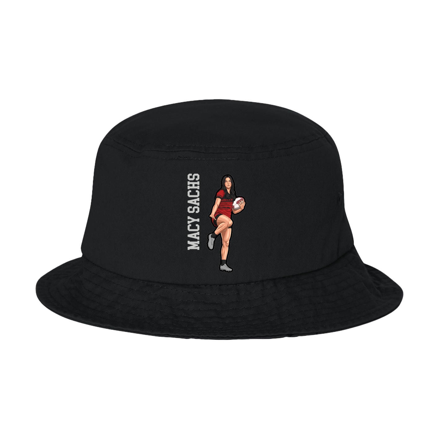 Bucket Cap — Name Vertical in Black