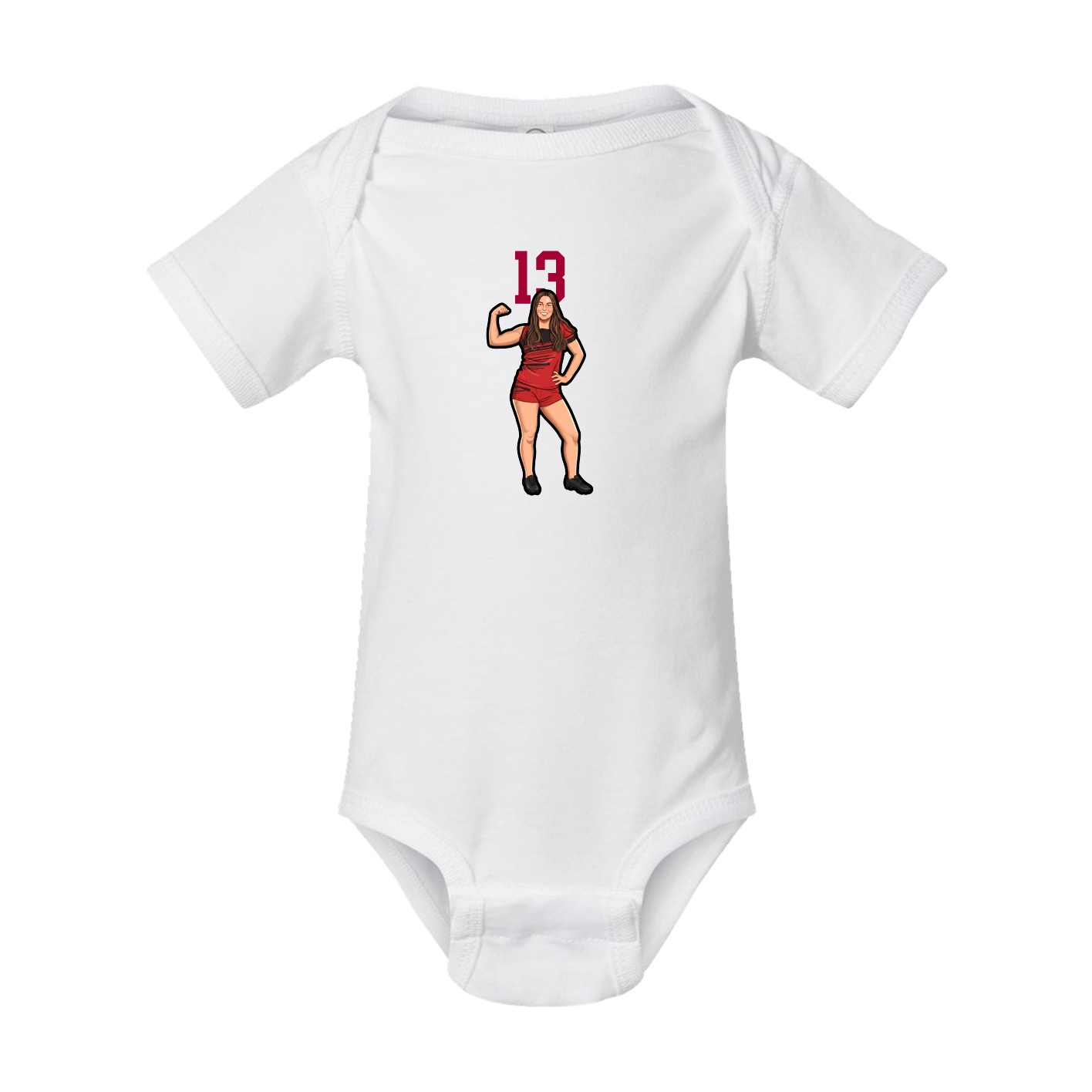 Baby Onesie — Number Top in White