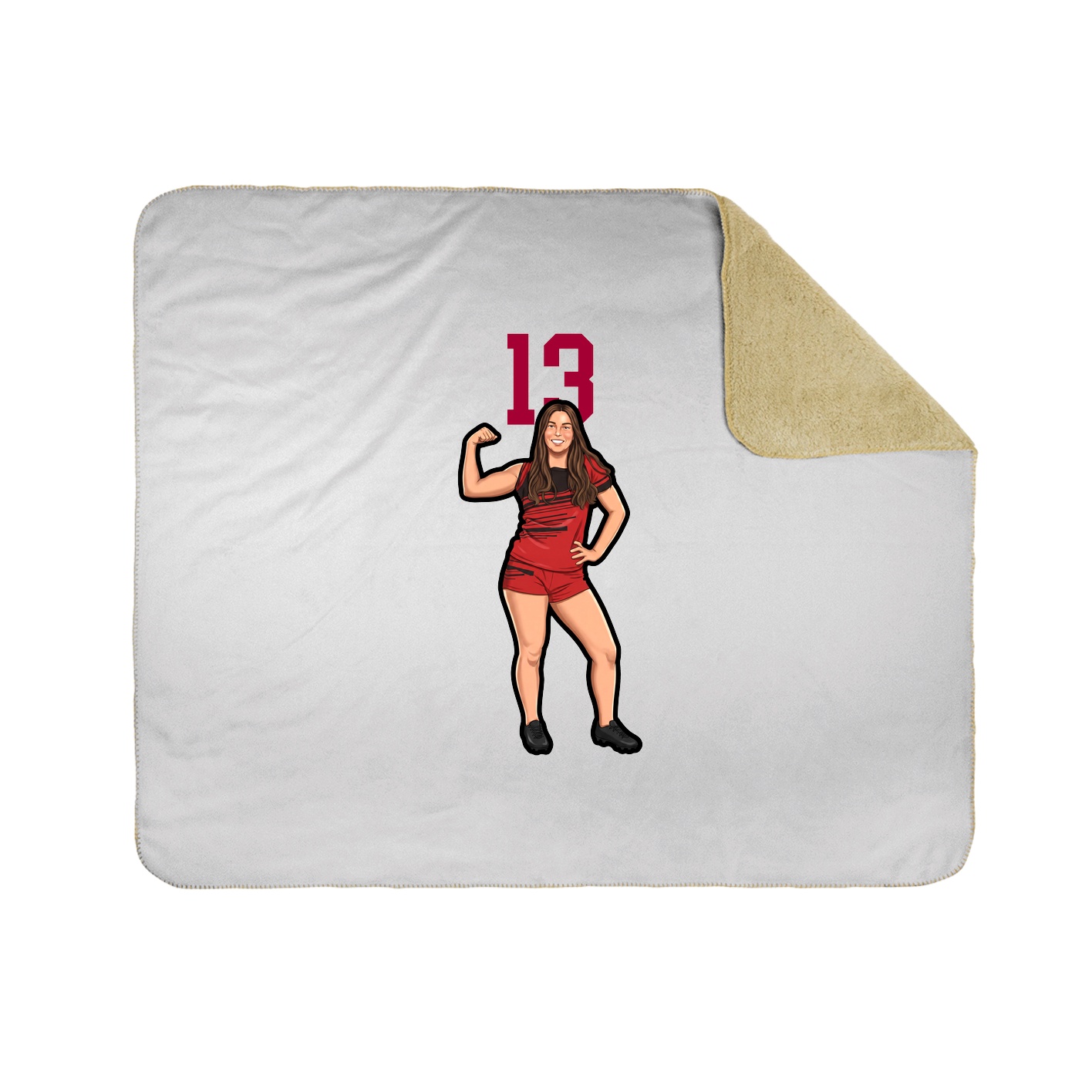 Throw Blanket — Number Top in White