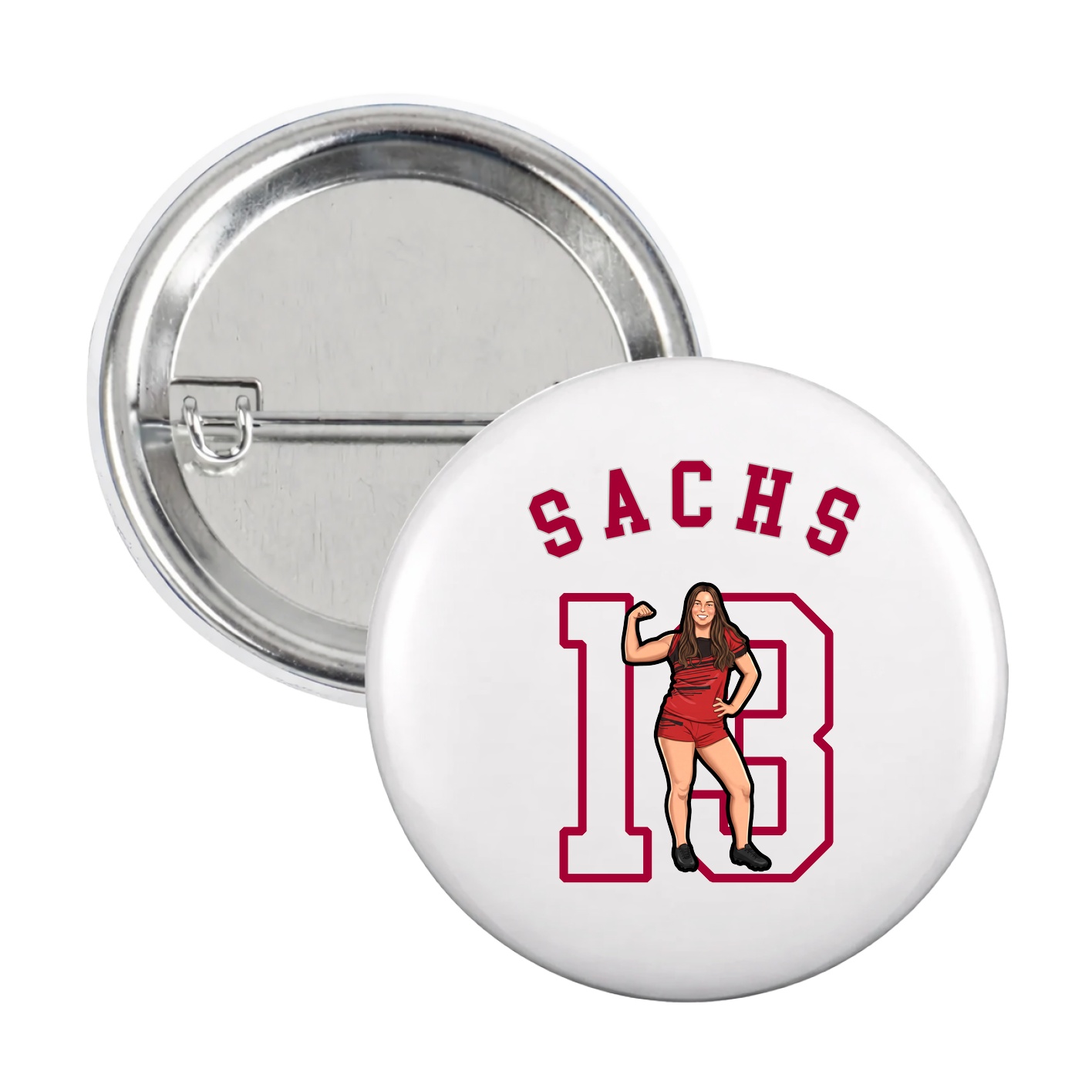 Game Day Button — Shirsey Arch in White