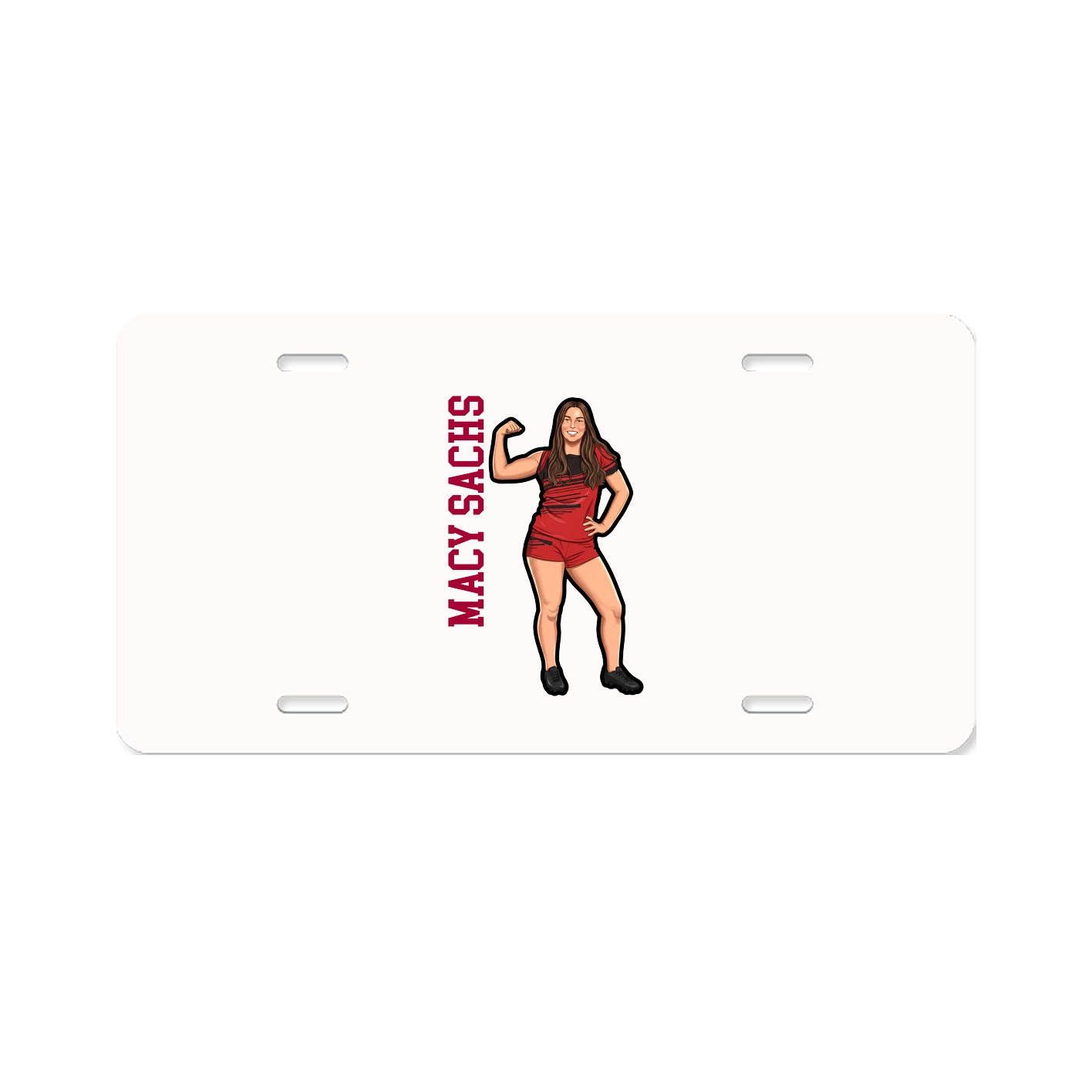 License Plate — Name Vertical in Classic