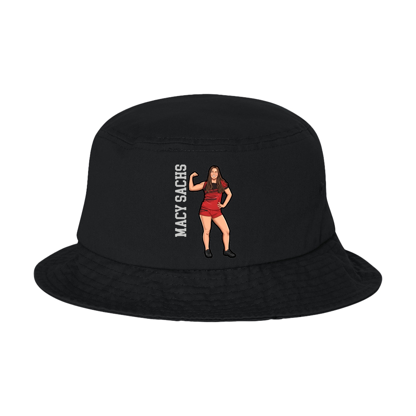 Bucket Cap — Name Vertical in Black