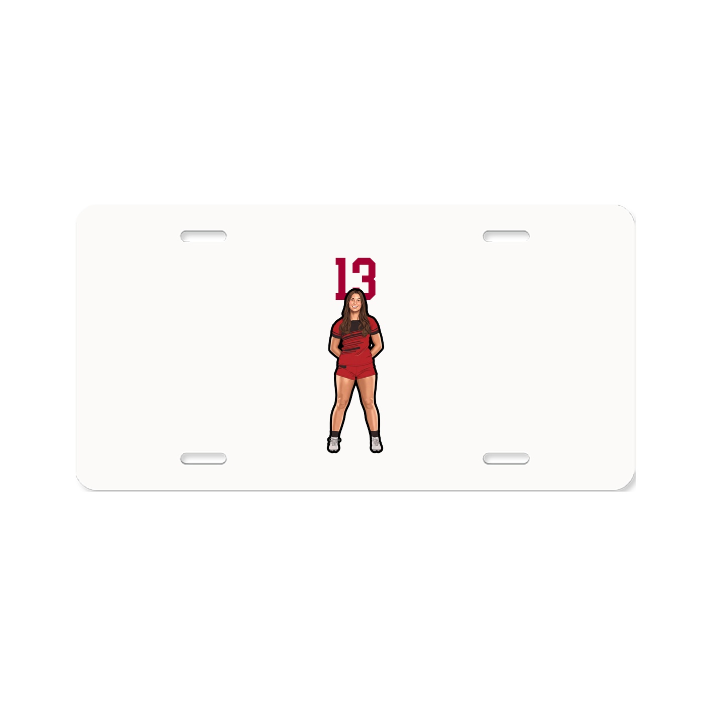 License Plate — Number Top in Classic
