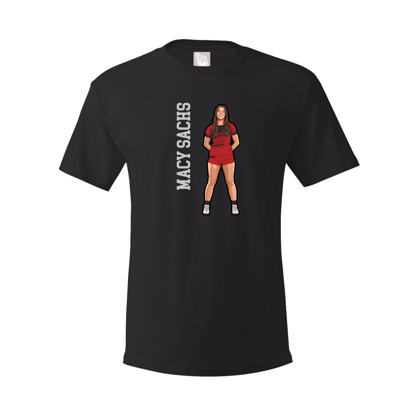 Youth Tee — Name Vertical in Black