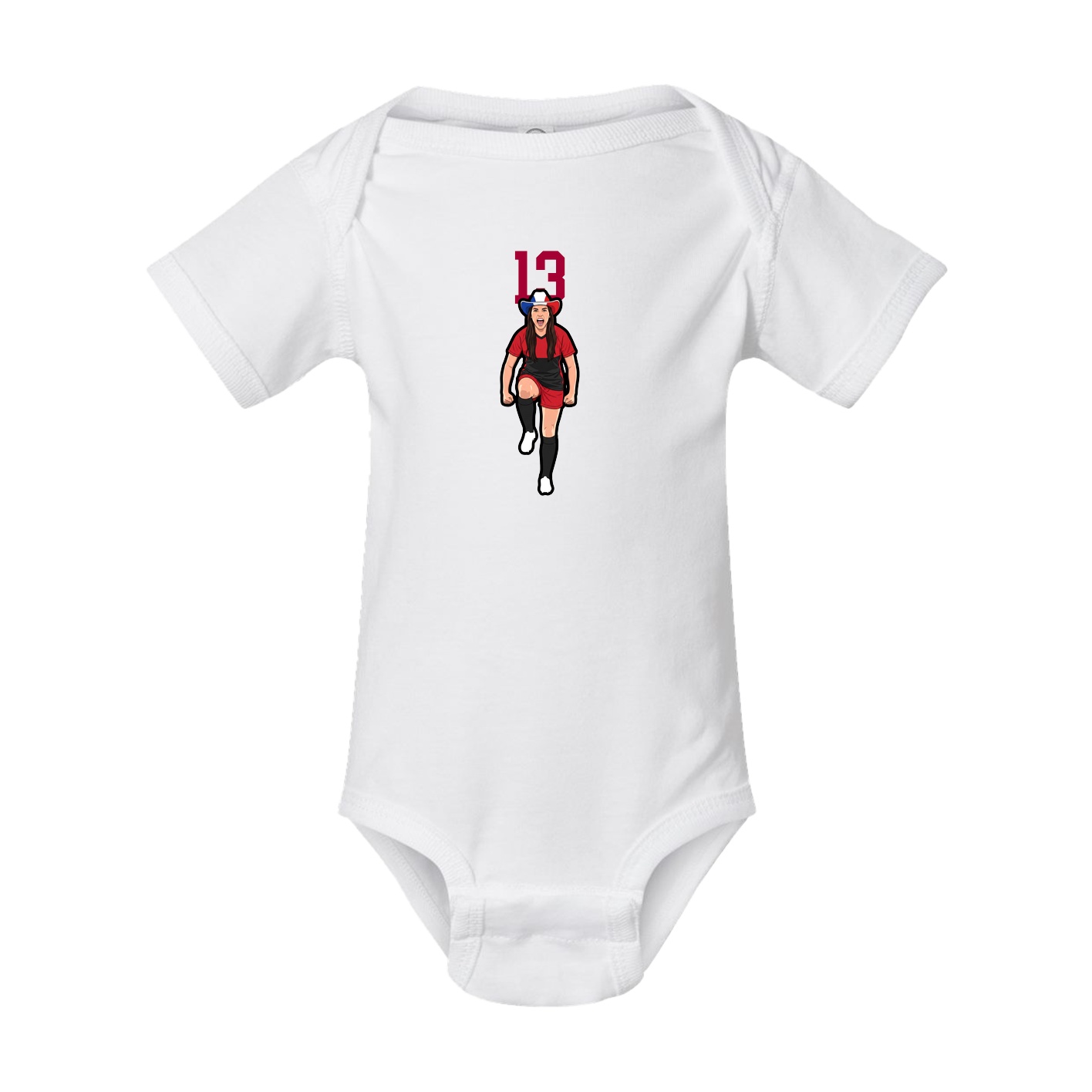 Baby Onesie — Number Top in White