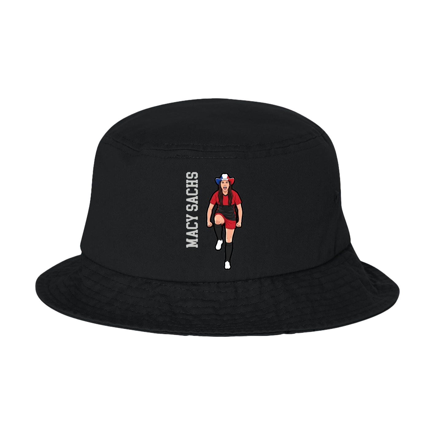 Bucket Cap — Name Vertical in Black