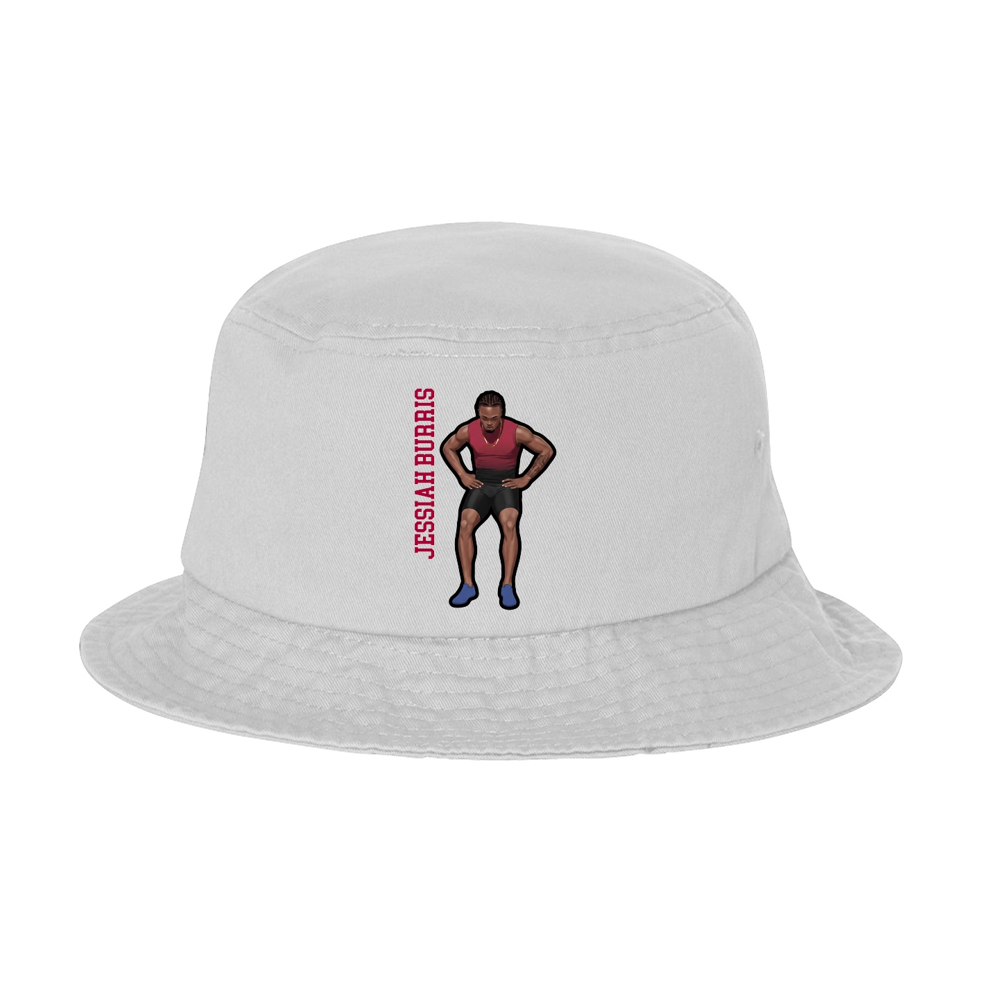 Bucket Cap — Name Vertical in White