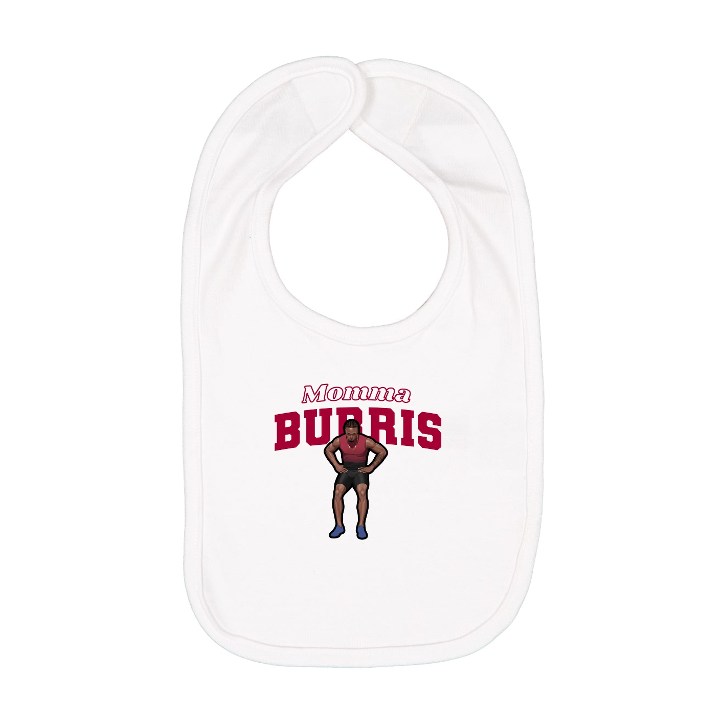 Infant Bib — Mothers Day Block in White