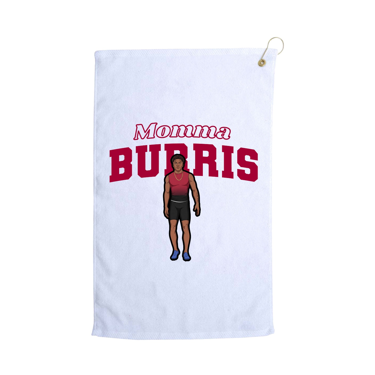 Golf Towel — Mothers Day Block in White