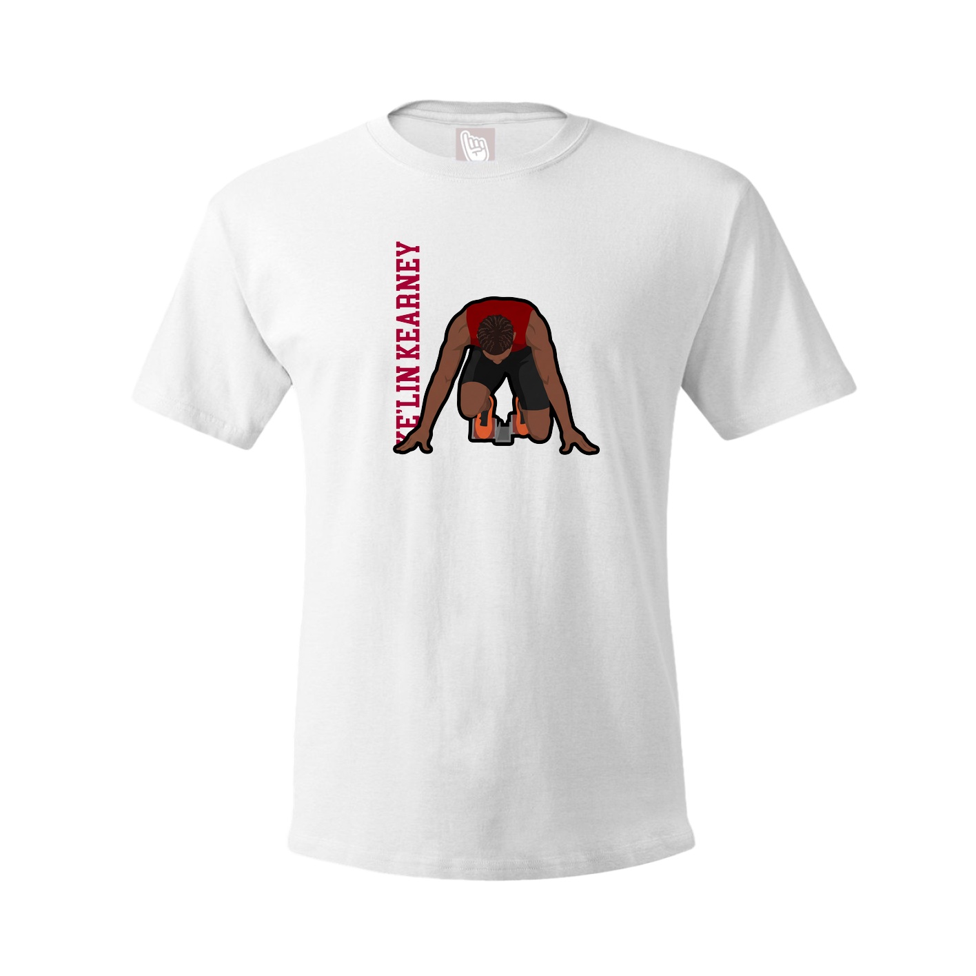 Tee — Name Vertical in White