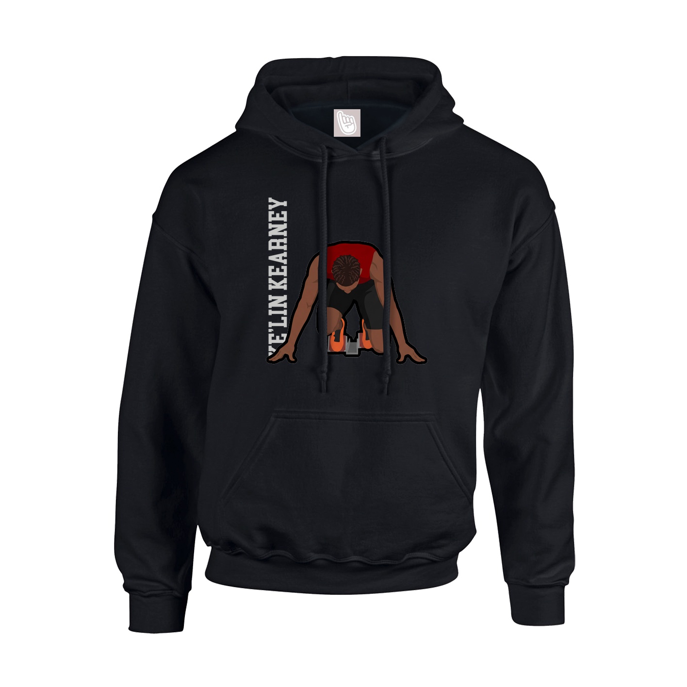 Hoodie — Name Vertical in Black