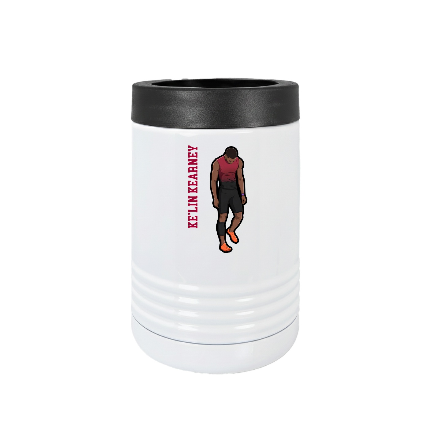 Beverage Holder — Name Vertical in White