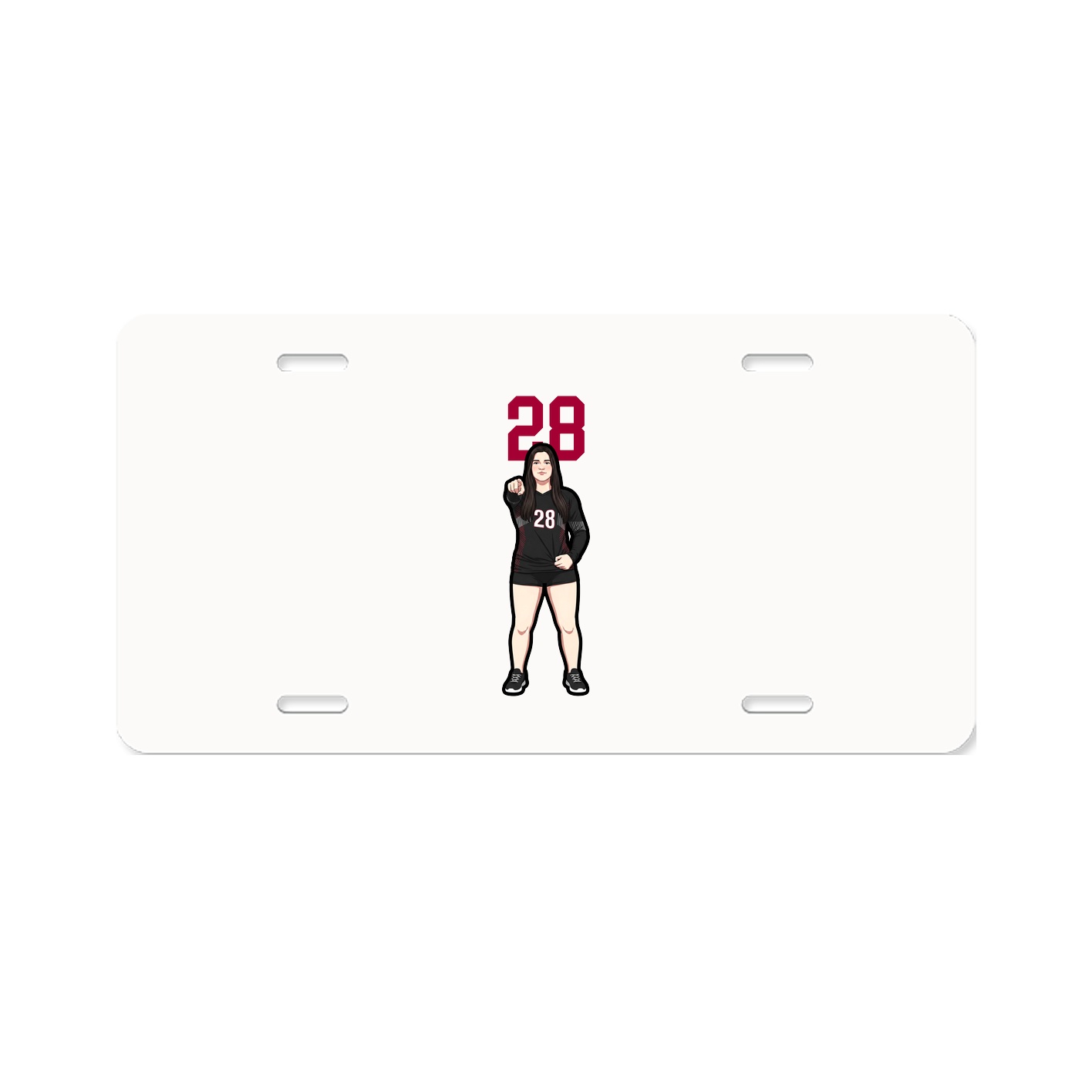 License Plate — Number Top in Classic