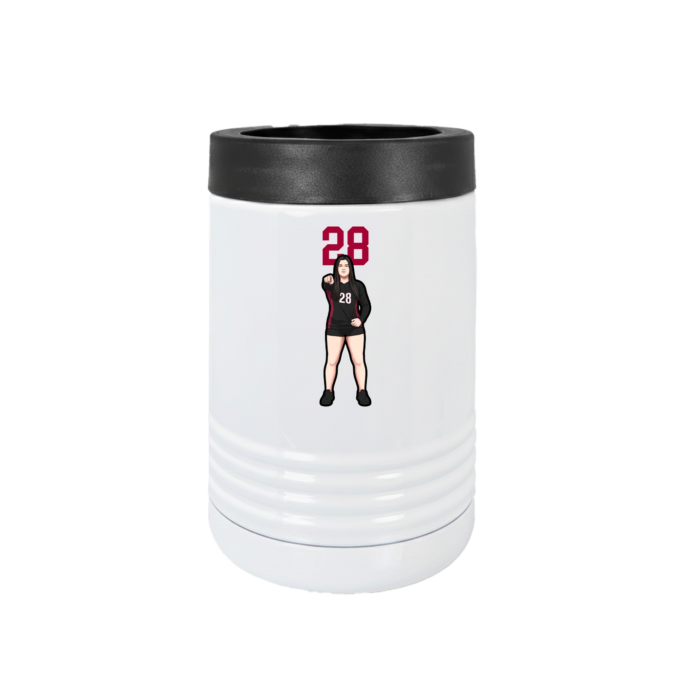 Beverage Holder — Number Top in White