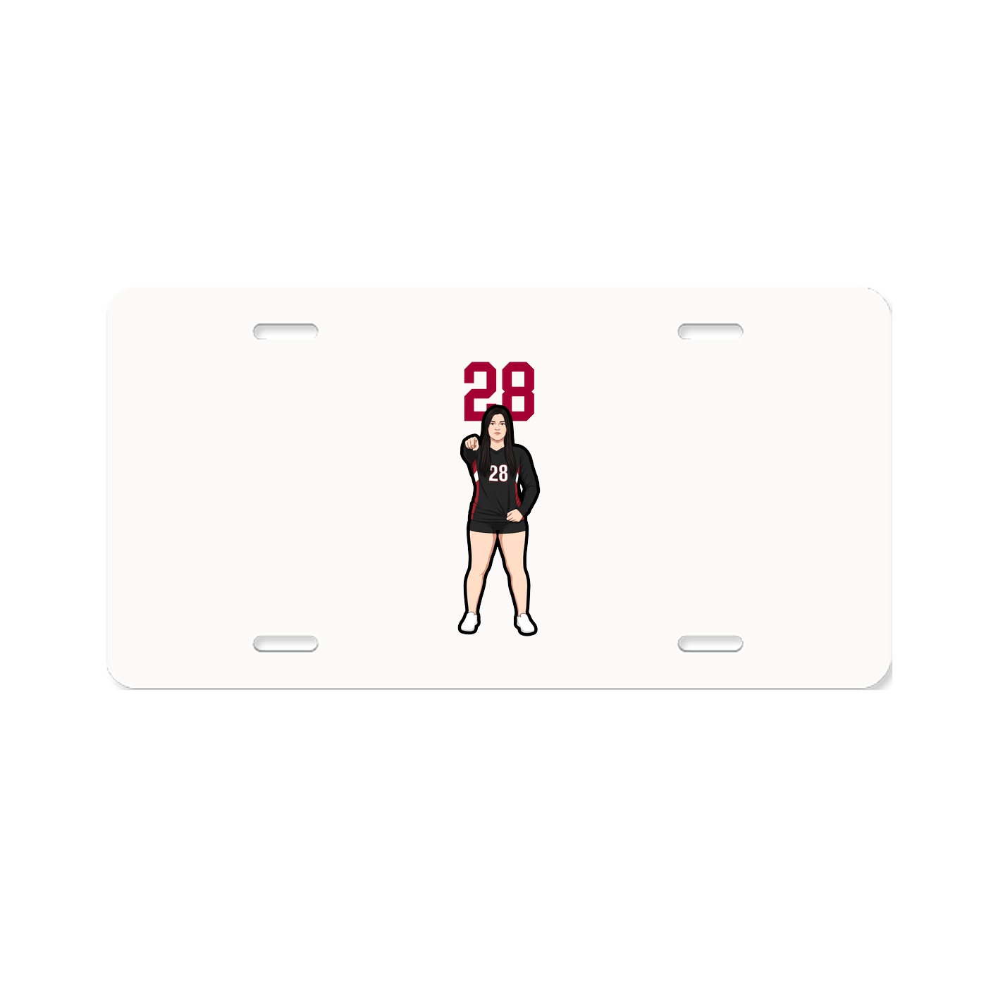 License Plate — Number Top in Classic