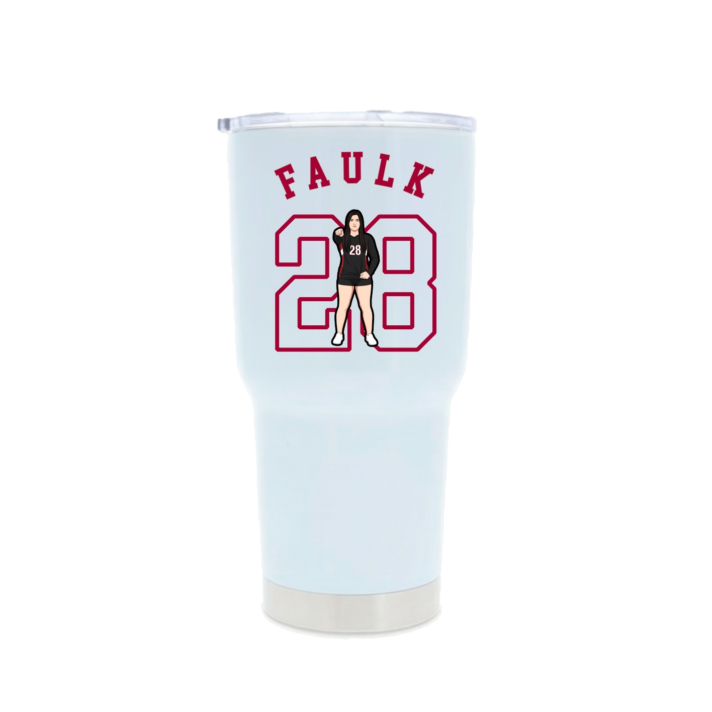 30oz Stainless Steel Tumbler — Shirsey Arch in White