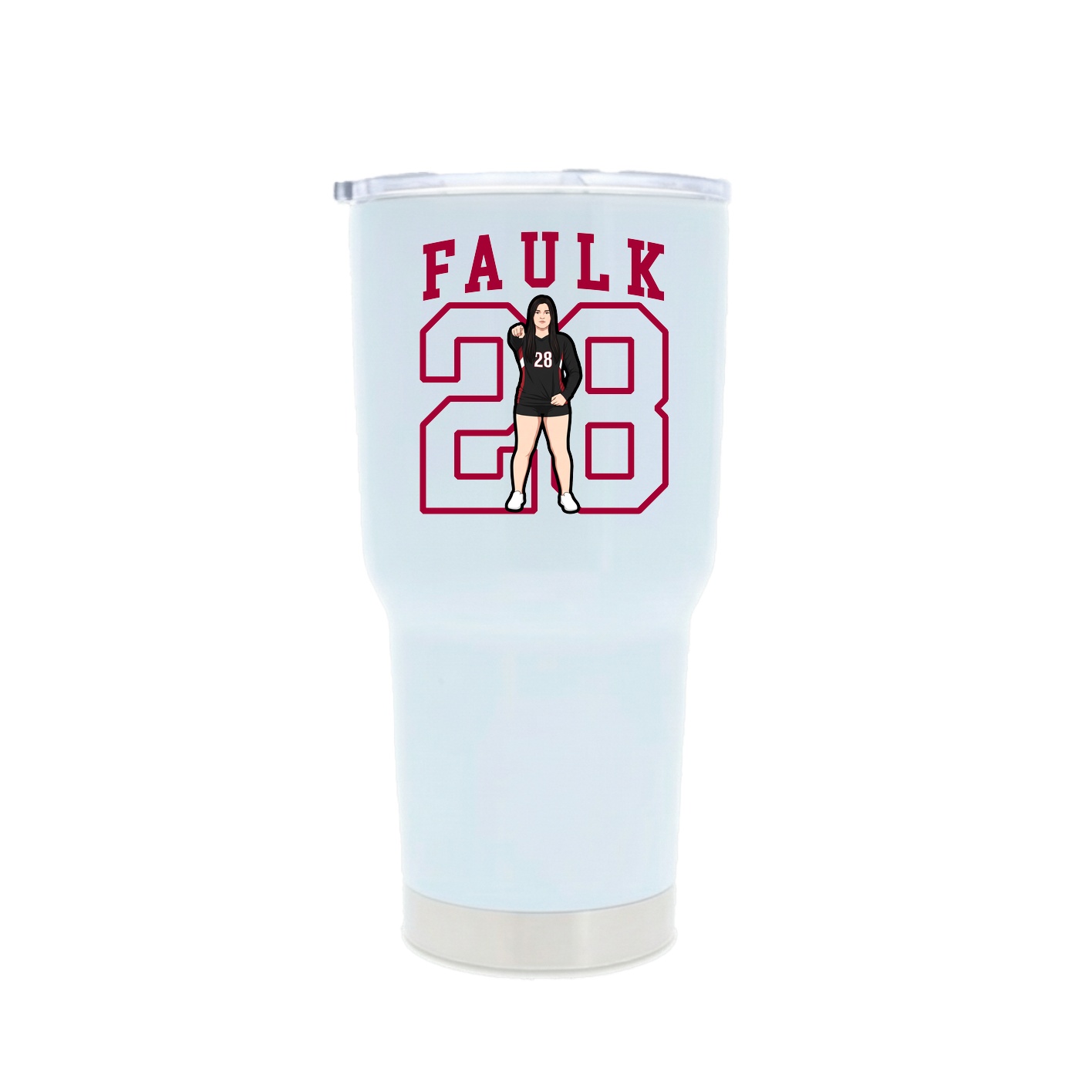 30oz Stainless Steel Tumbler — Shirsey in White