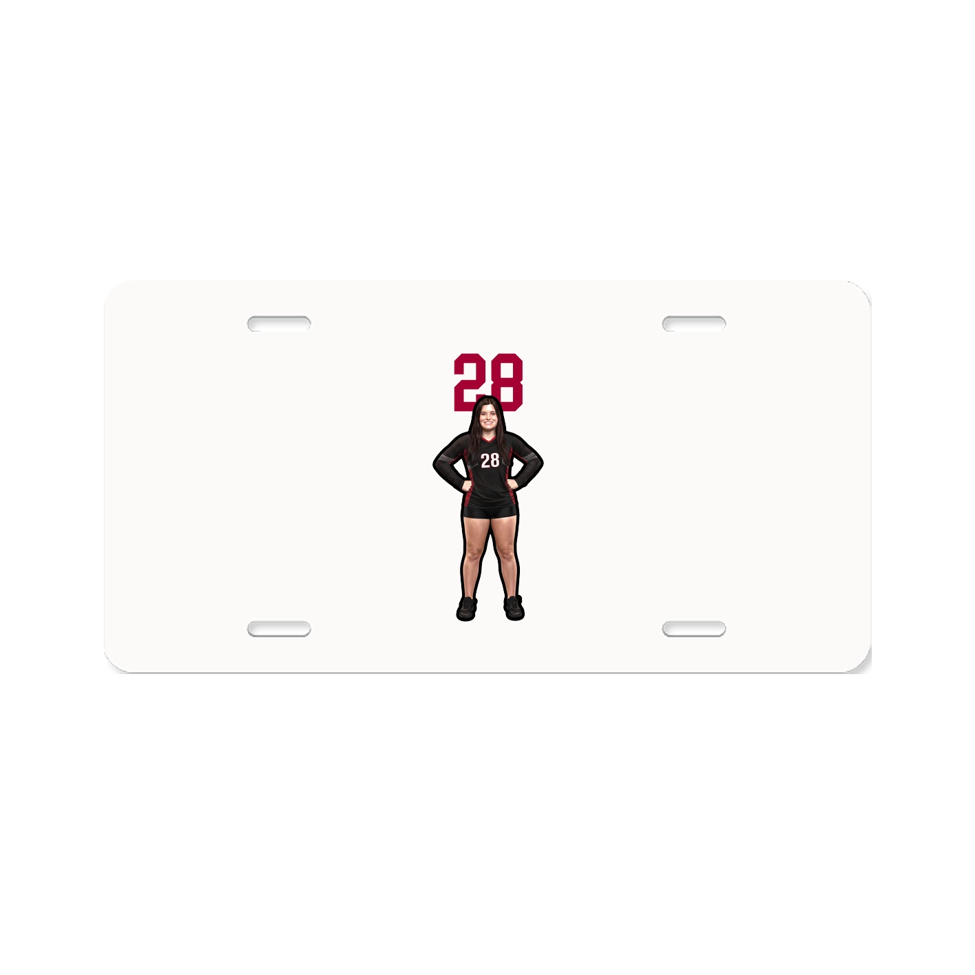 License Plate — Number Top in Classic