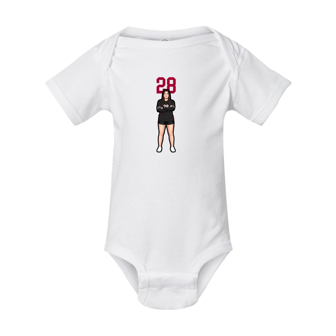 Baby Onesie — Number Top in White