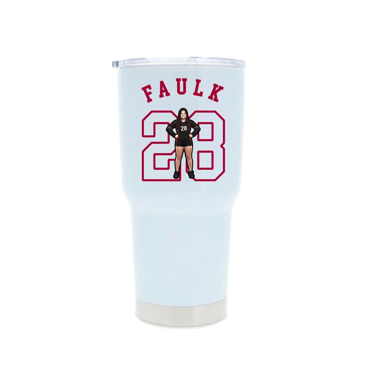 30oz Stainless Steel Tumbler — Shirsey Arch in White